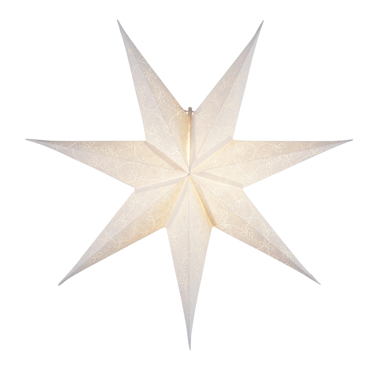 STAR TRADING Papierstern Papierstern Decorus Weihnachtsstern Leuchtstern hängend D: 63cm weiß. € 10,29