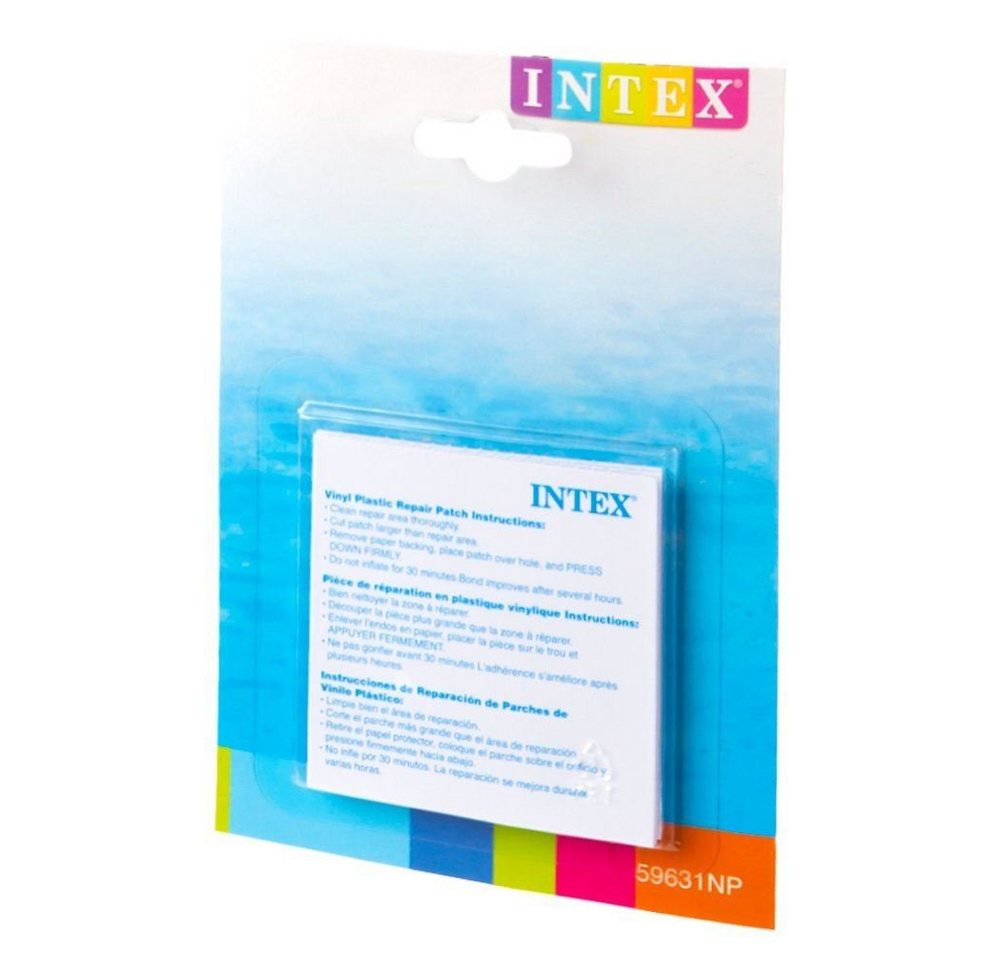 Intex Flaschenverschluss Reparaturflicken 7x7 cm Vinyl, 6 Stück für vielseitige Anwendungen, Ideal für schnelle Reparaturen von aufblasbaren Produkten