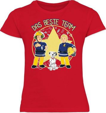 Shirtracer T-Shirt Das beste Team - Sam, Penny & Schnuffi Feuerwehrmann Sam Mädchen