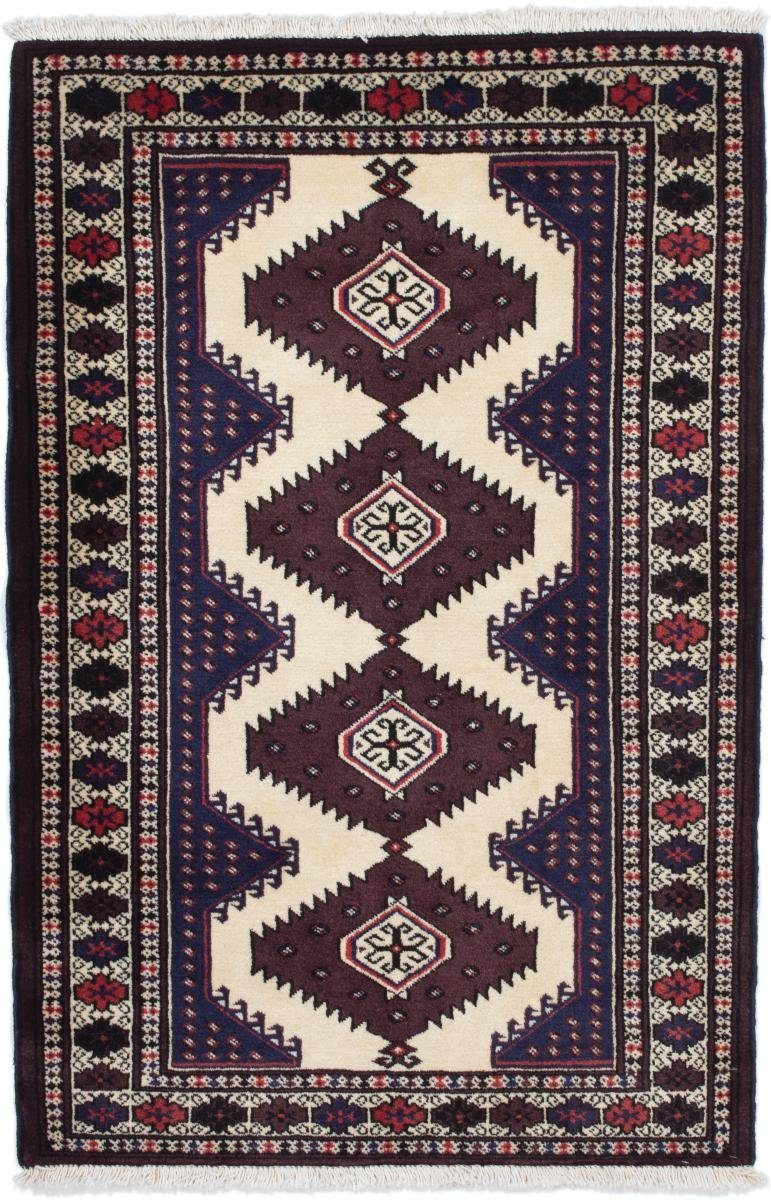 Orientteppich Turkaman 86x140 Handgeknüpfter Orientteppich / Perserteppich, Nain Trading, rechteckig, Höhe: 6 mm