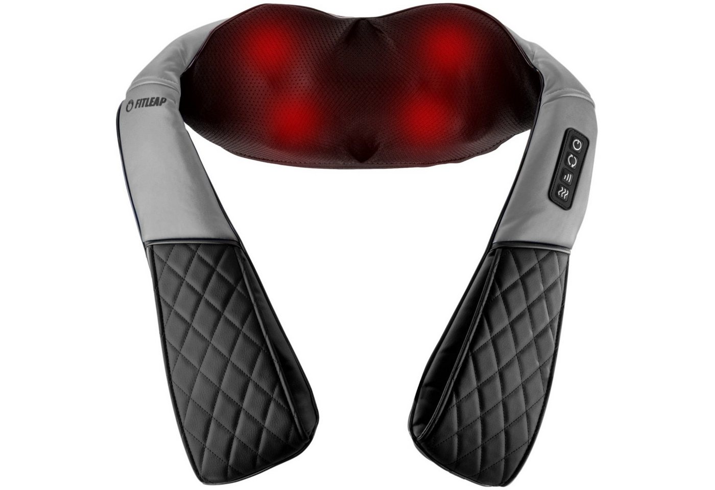 Fitleap Nacken-Massagegerät Nacken-Rücken-Schulter-Massagegerät, Shiatsu Massagegerät für Muskels…, Ergonomische Massageköpfe, Infrarot-Wärmefunktion