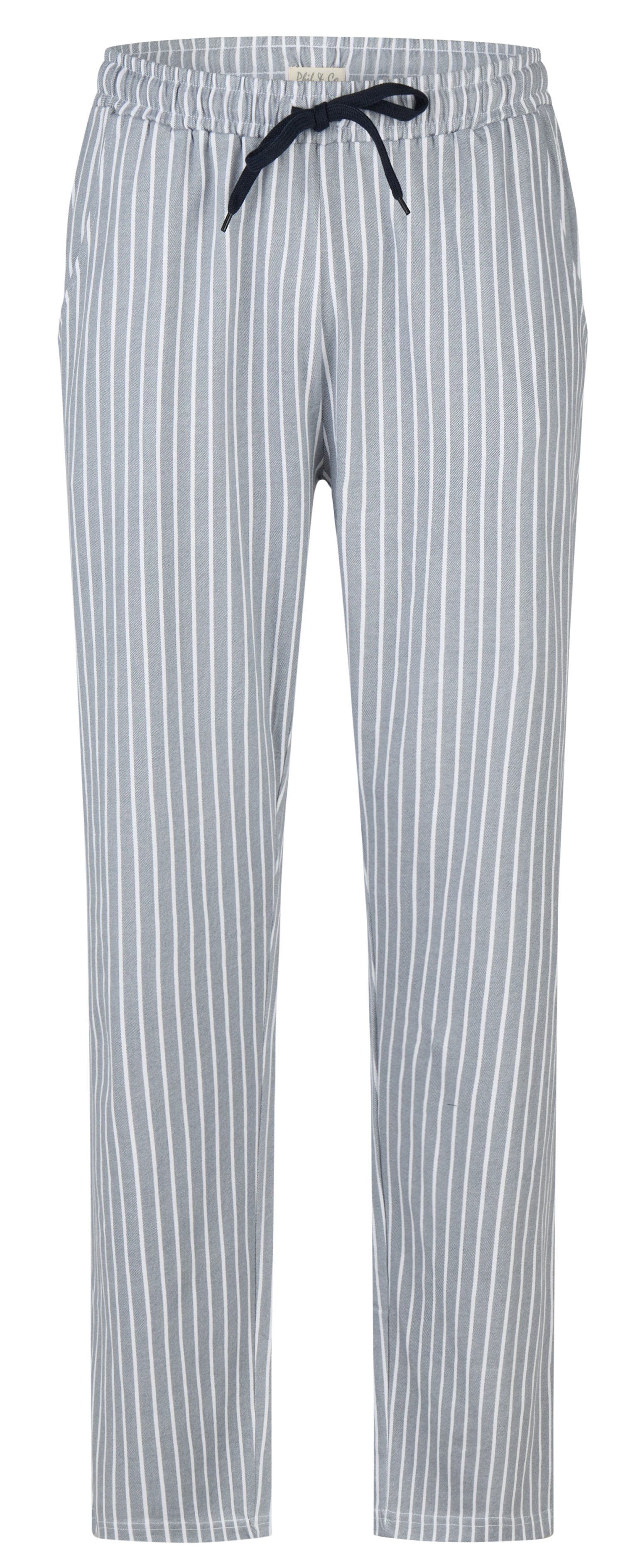 Phil & Co. Pyjamahose Herren Schlafanzughose lang (1-tlg) Baumwolle