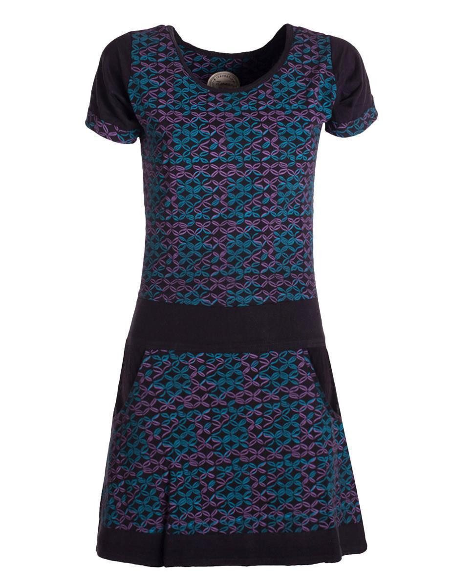Vishes Tunikakleid Damen Longshirt-Kleid kurzarm Mini-Kleid günstig online kaufen