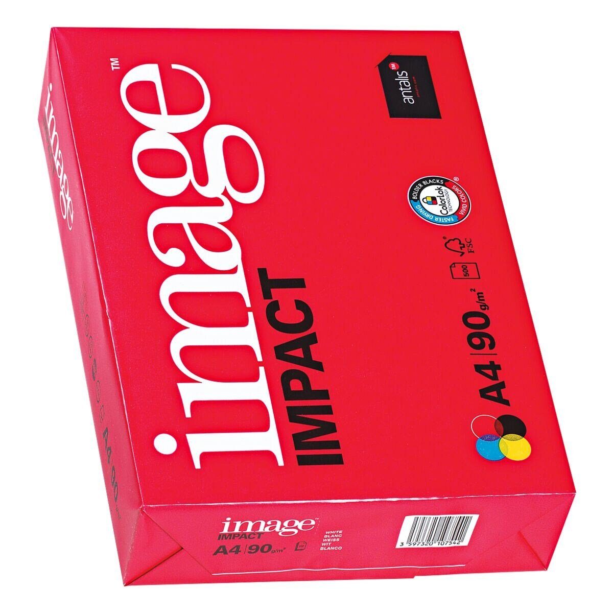 ANTALIS Druckerpapier image IMPACT, DIN A4, 90 g/m², 168 CIE, 500 Blatt