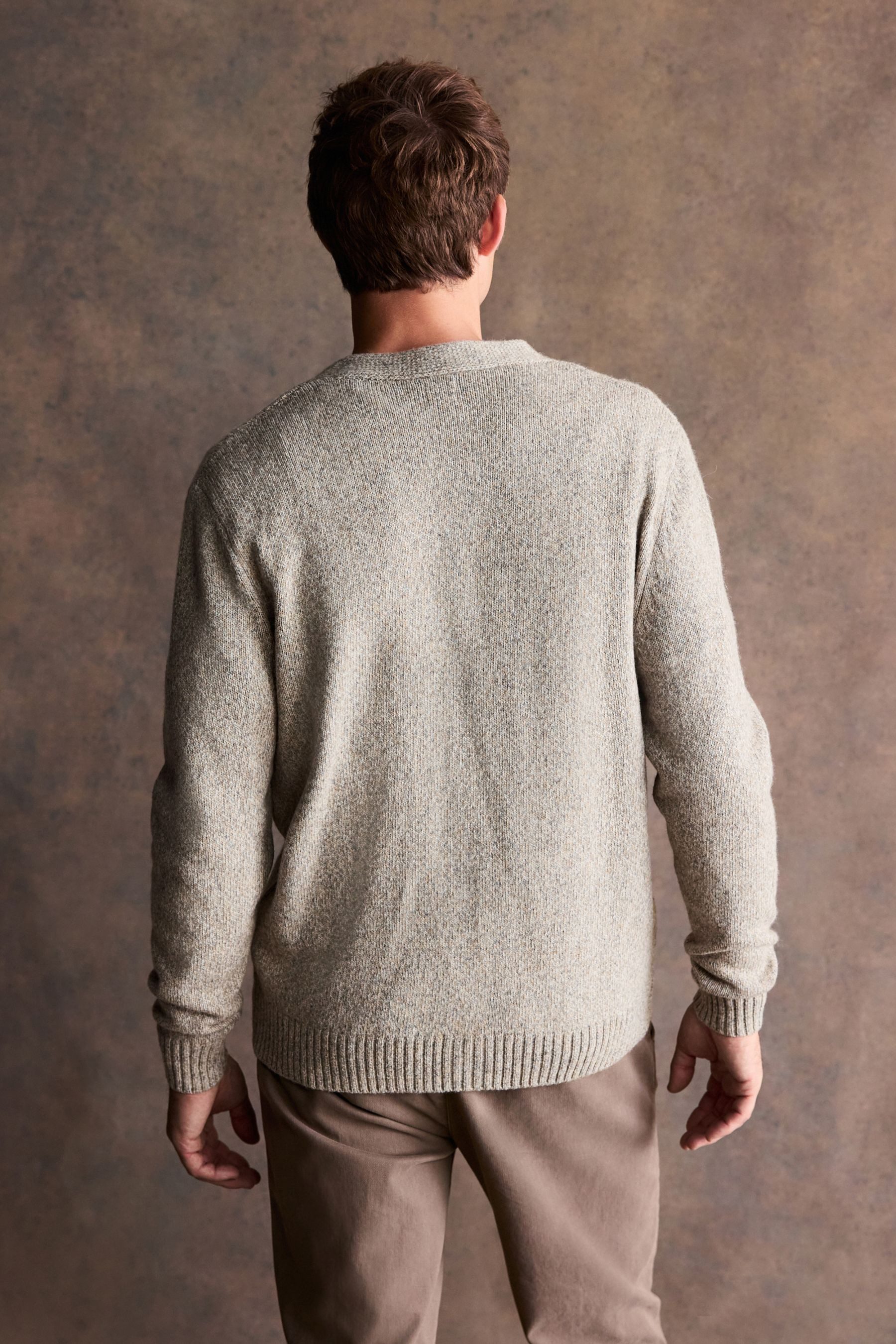 Next Strickjacke Regular Fit Signature Strickjacke, 100 % Lambswool (1-tlg) günstig online kaufen