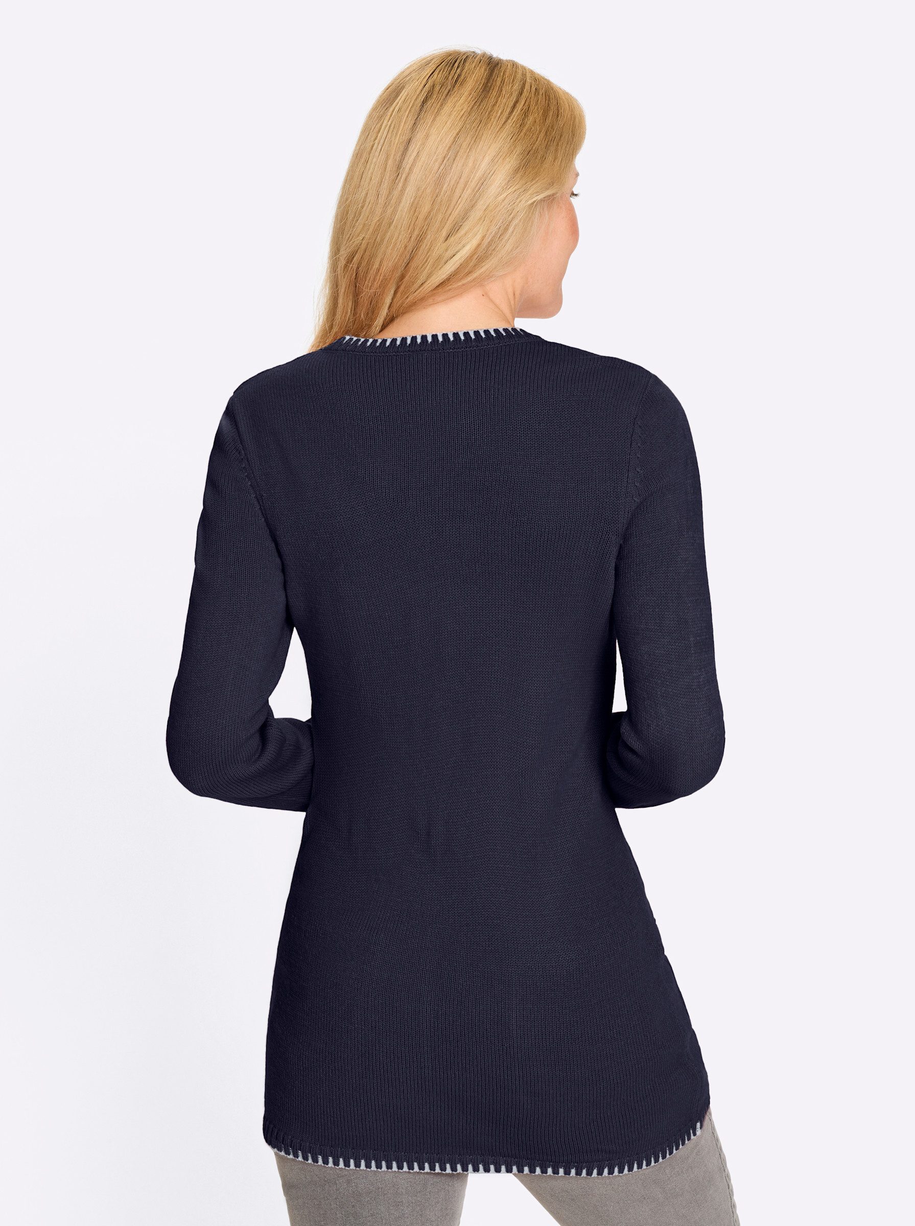 Sieh an! Strickpullover Longpullover Langarm Jersey