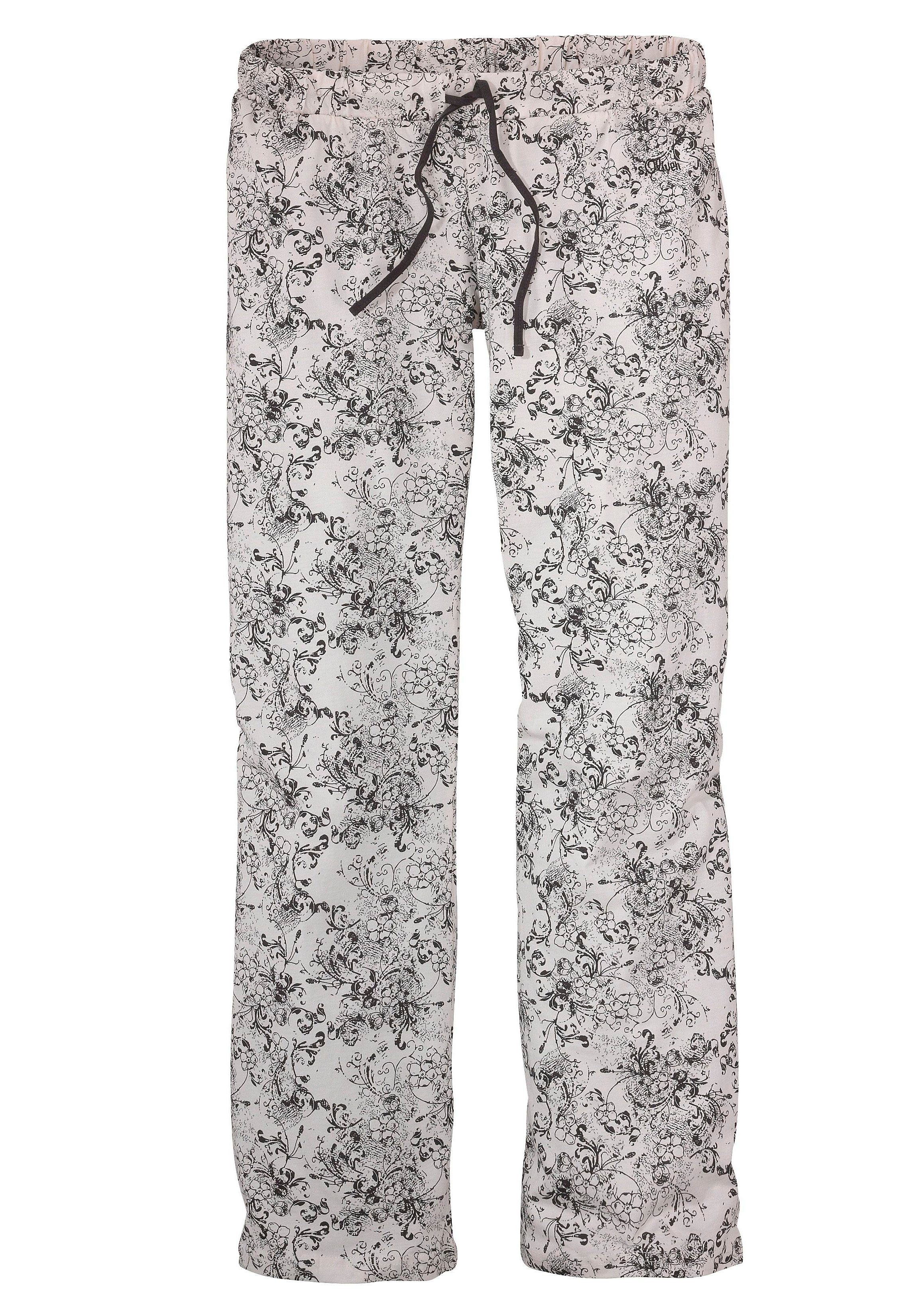 s.Oliver Pyjama (2 tlg., 2-teilig) mit feinem Blumenmuster