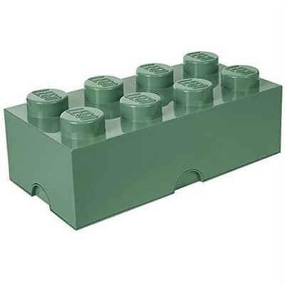Room Copenhagen Lunchbox LEGO® Storage Brick 8 Sandgrün, mit 8 Noppen, Baustein-Form, stapelbar