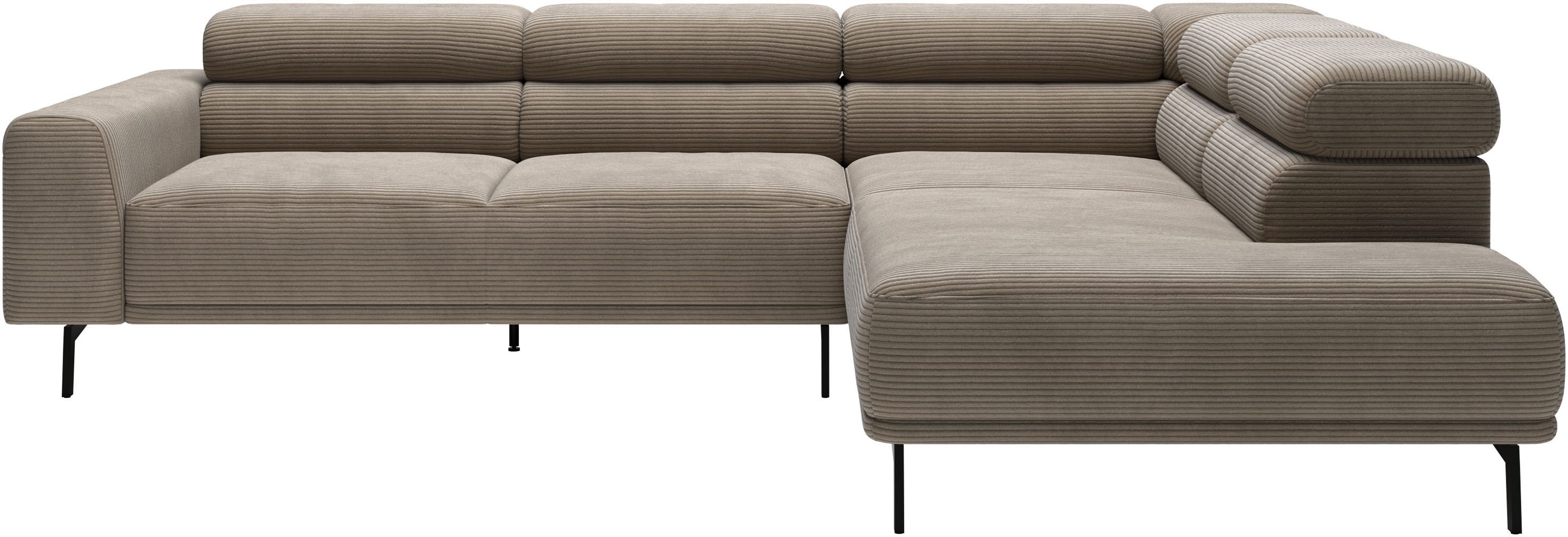 SCHÖNER WOHNEN-Kollektion Ecksofa Tossa, Modernes Design trifft smarte Funktione, Breite 273 cm, 2 Teile, Motorischer Sitzvorzug, Kopfteil-Funktion & Saugroboter-Höhe