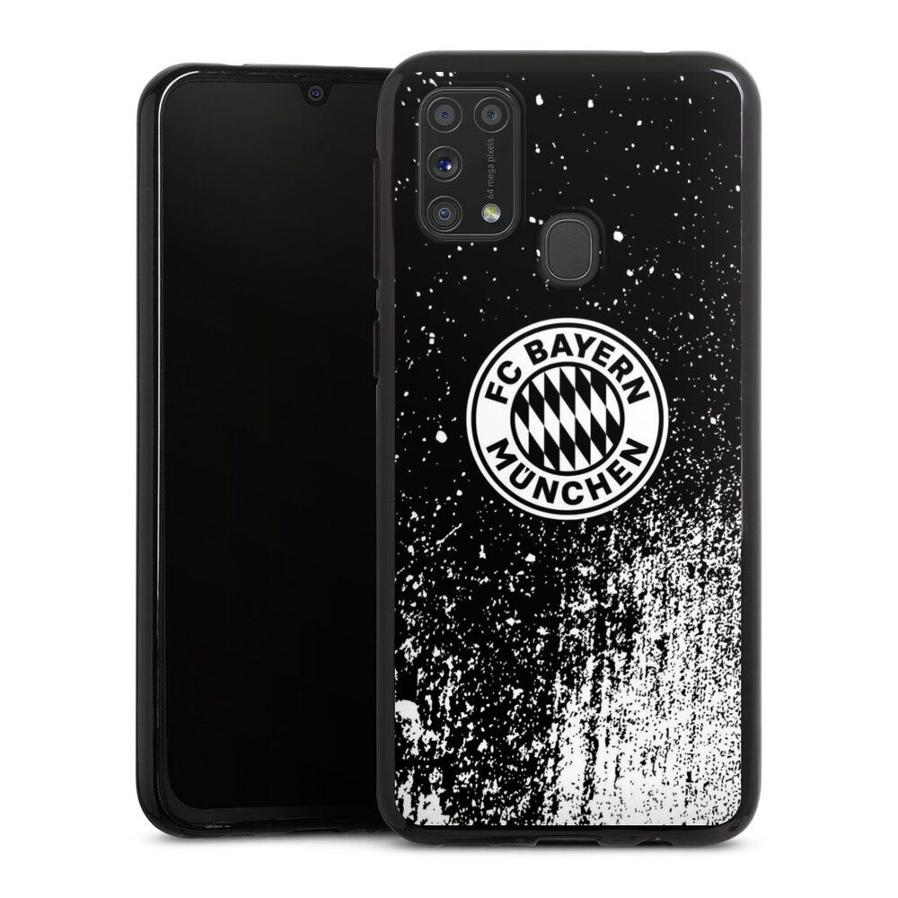 Handyhülle FC Bayern München Offizielles Lizenzprodukt FCB Splatter Schwarz - FCB