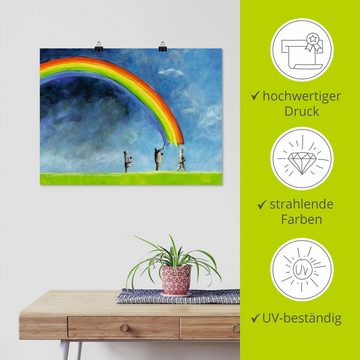 Artland Poster Regenbogen malen, Gruppen & Familien (1 St), als Leinwandbild, Wandaufkleber oder Poster in versch. Größen