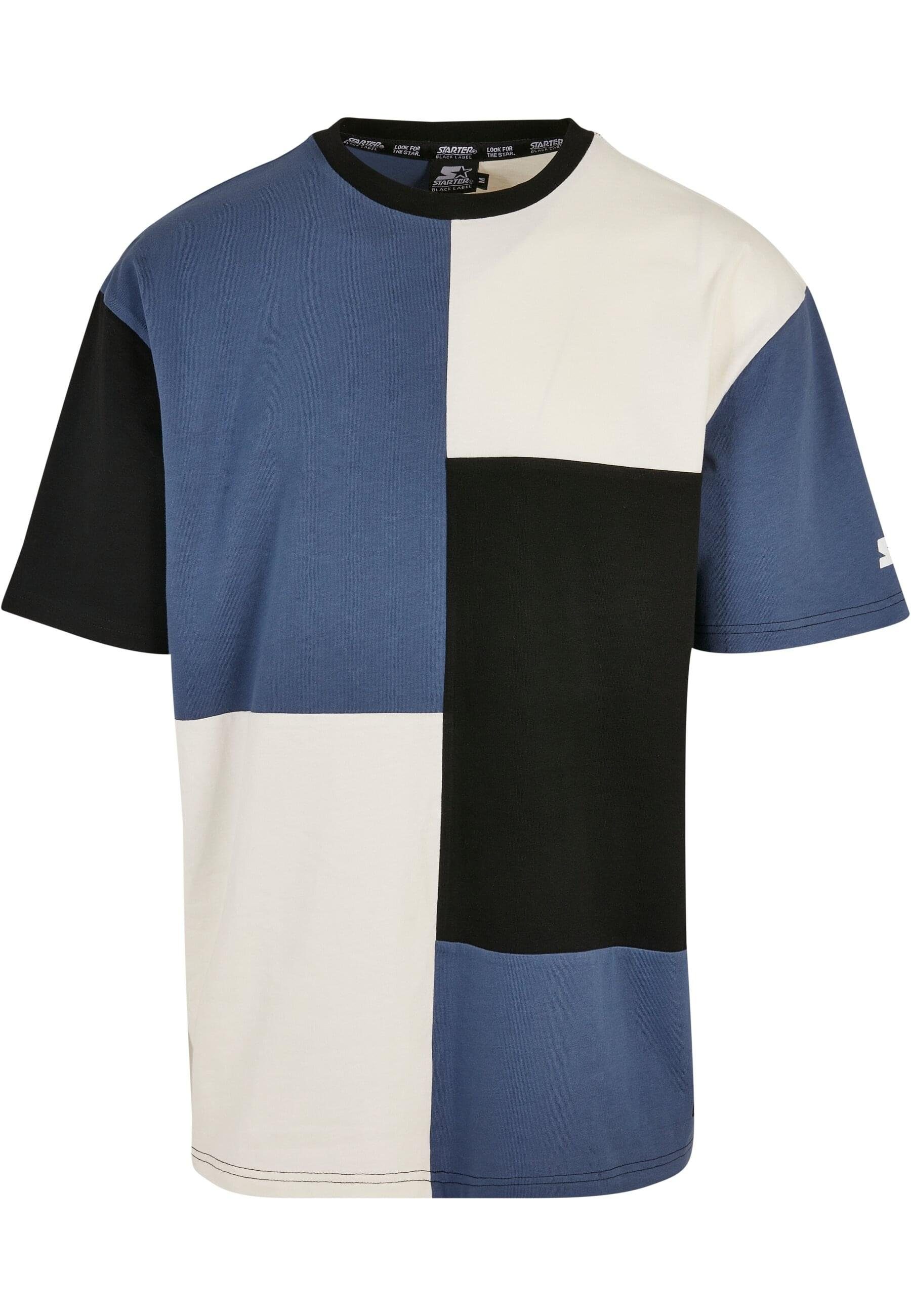 Oversize Starter Starter T-Shirt (1-tlg) Herren vintageblue/black/palewhite Tee Patchwork Black Label