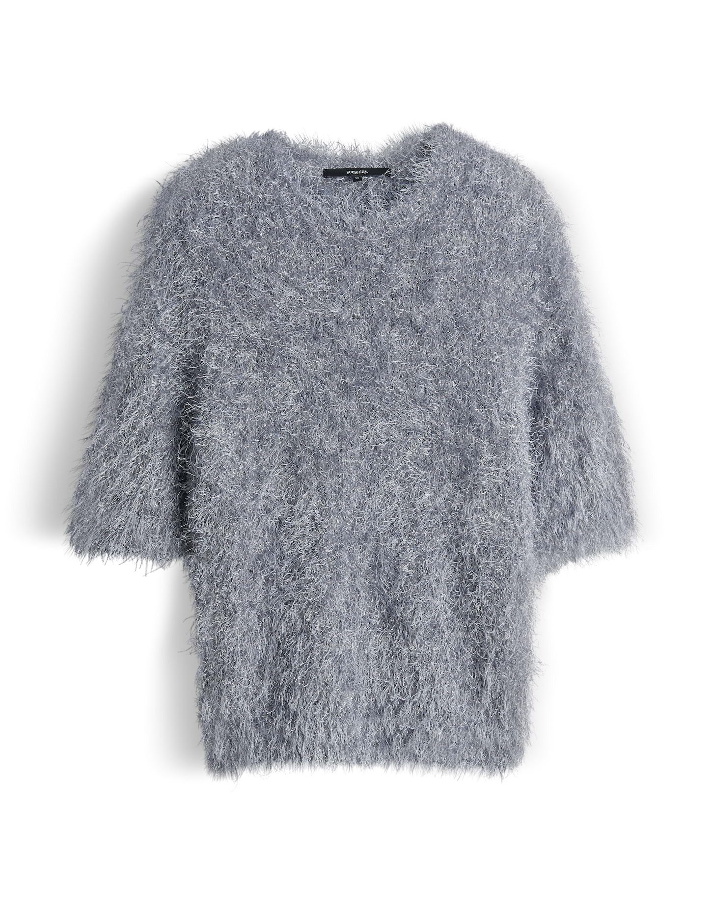 someday Kurzarmpullover TOONI Regular mit Glanz Effekt