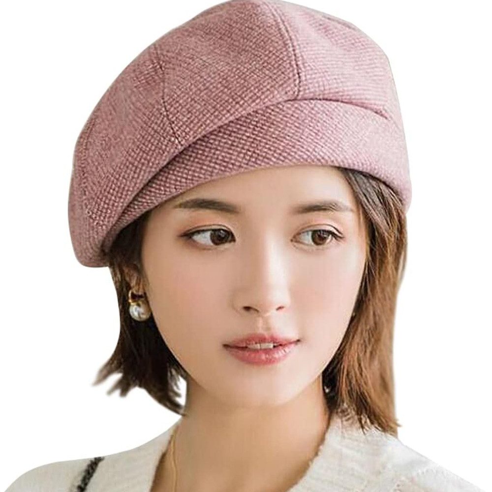 Coonoor Baskenmütze Winter Barett Cap Damen Koreanisch Stil Frauen Barette Wintermütze für Frühling/Herbst/Winter