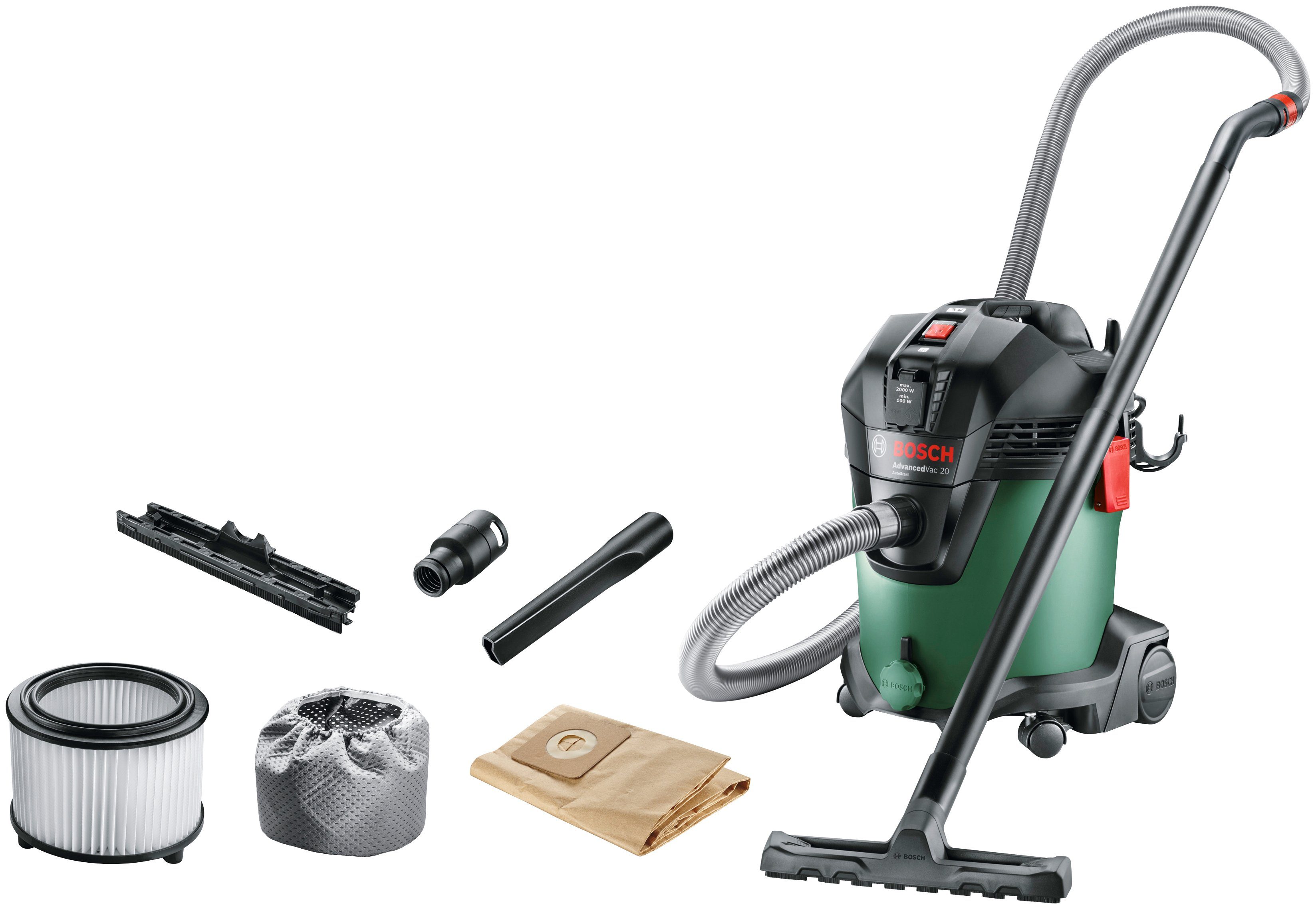 Bosch AdvancedVac Garden Home 350 Nass-Trocken-Sauger W 20, &