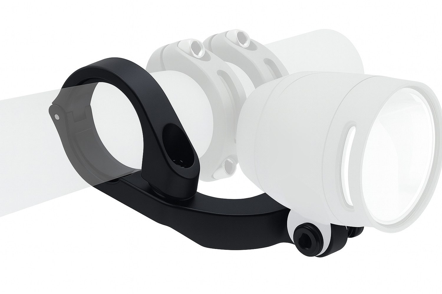 Büchel Fahrradhalter Lampen Halterung Scheinwerfer Halter Lampe rechts Lenker Ø31,8mm