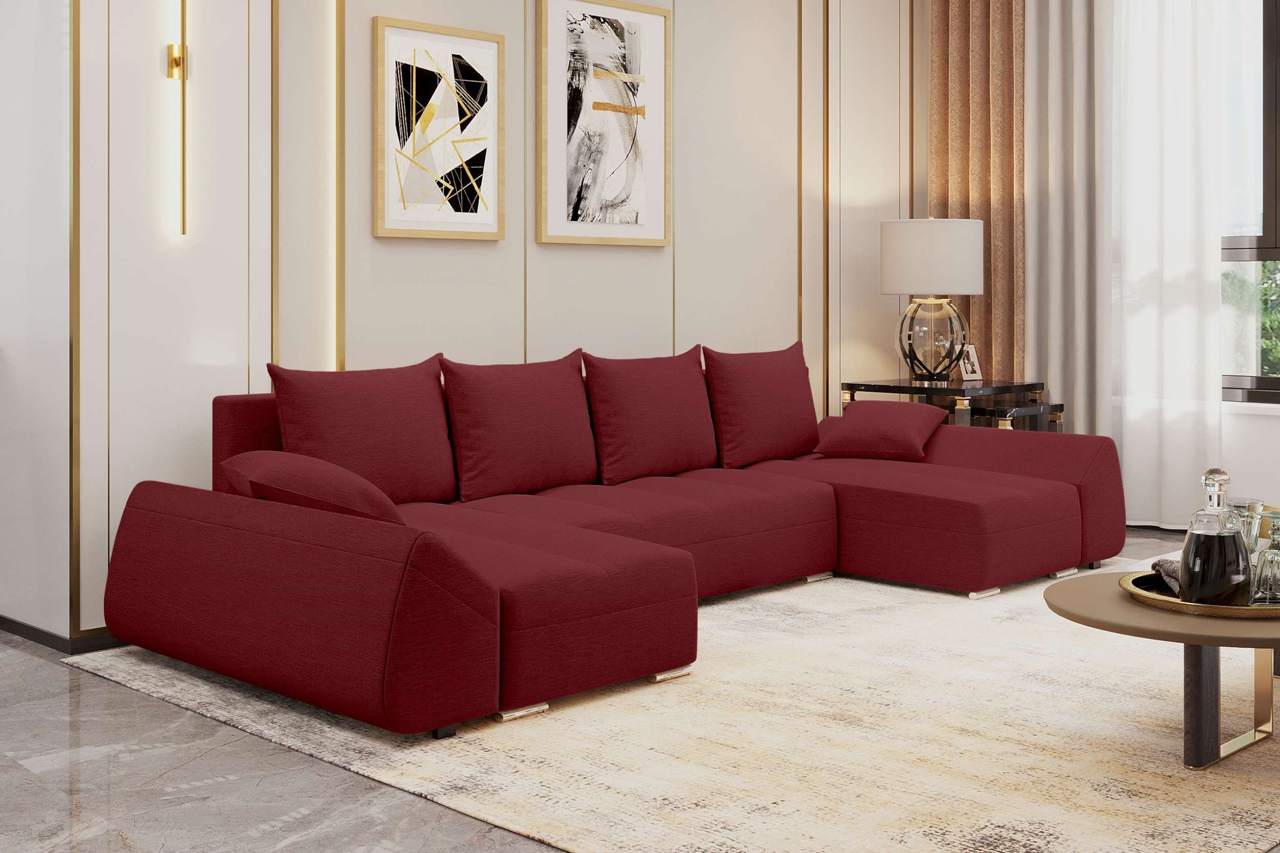 Bettfunktion, mit Bettkasten, Sitzkomfort, Stylefy Wohnlandschaft Modern U-Form, Sofa, Madeira, mit Eckcouch, Design