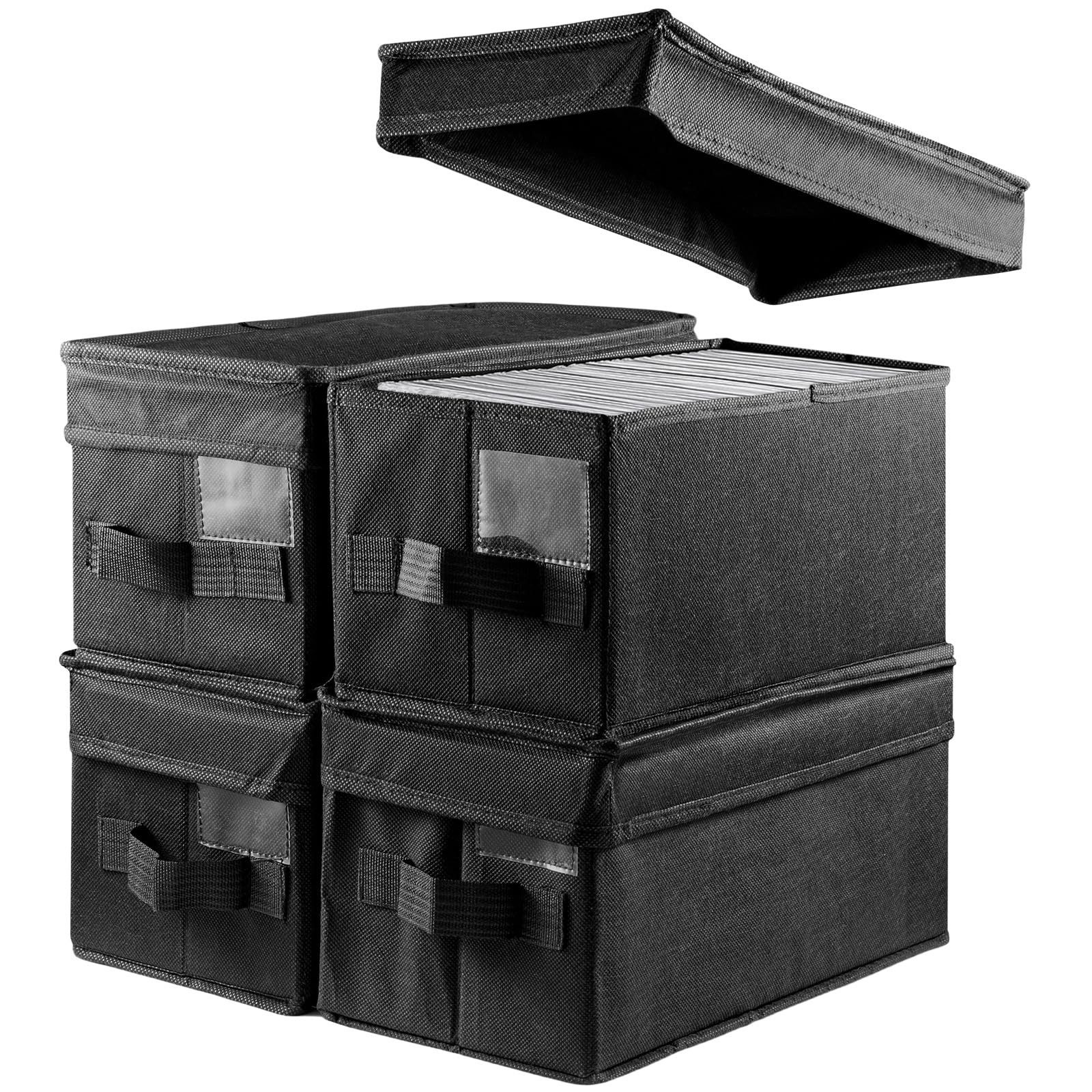 Youyijia Aufbewahrungsbox CD Aufbewahrungsbox 4er Set Sets.35x16x15.5cm Platz für 30 komplette