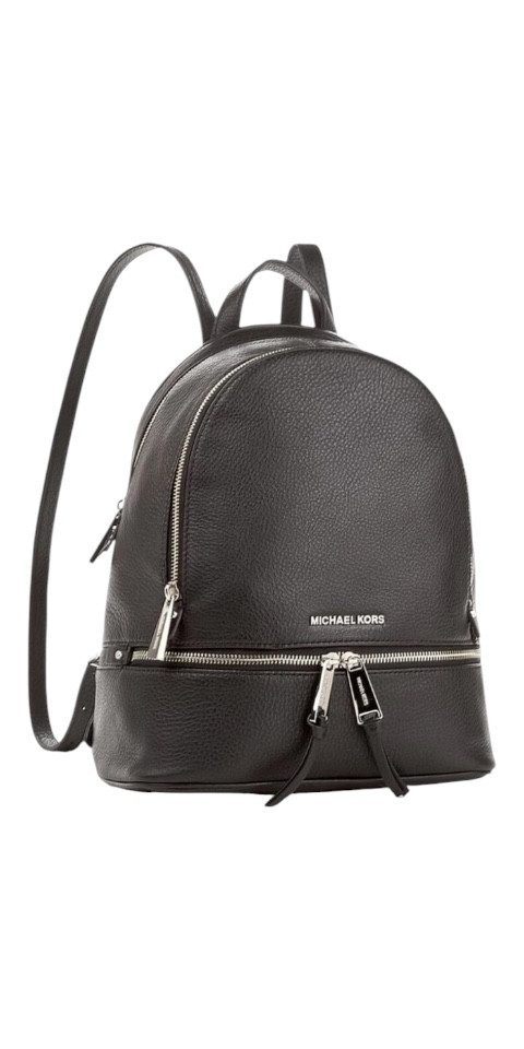 MICHAEL KORS Rucksack Michael Kors Rucksack Echtleder Schwarz Damen Lederrucksack Casual