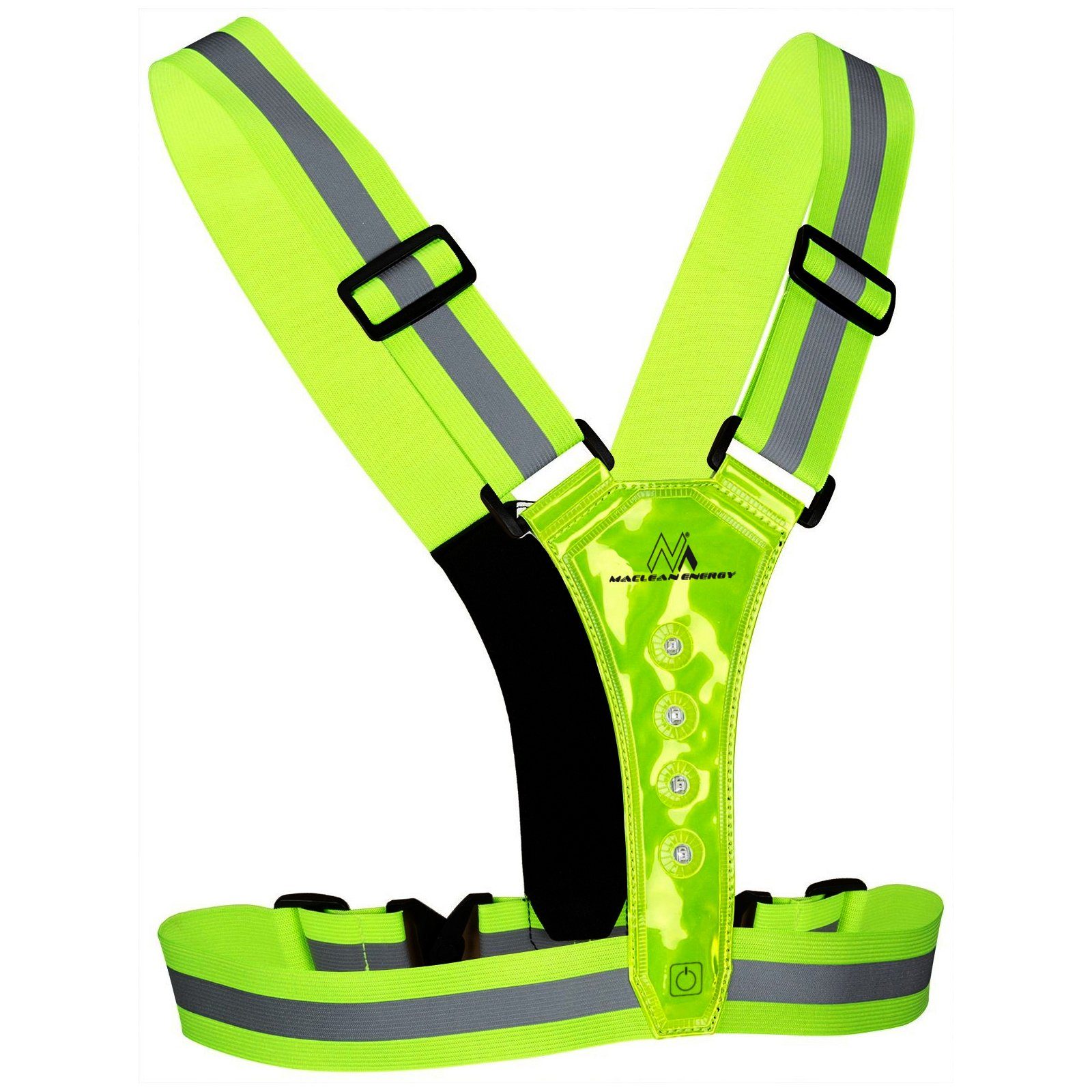 Maclean Warnweste MCE425 LED-Beleuchtung, Vorderseite & Rückseite, IPX2, Un günstig online kaufen