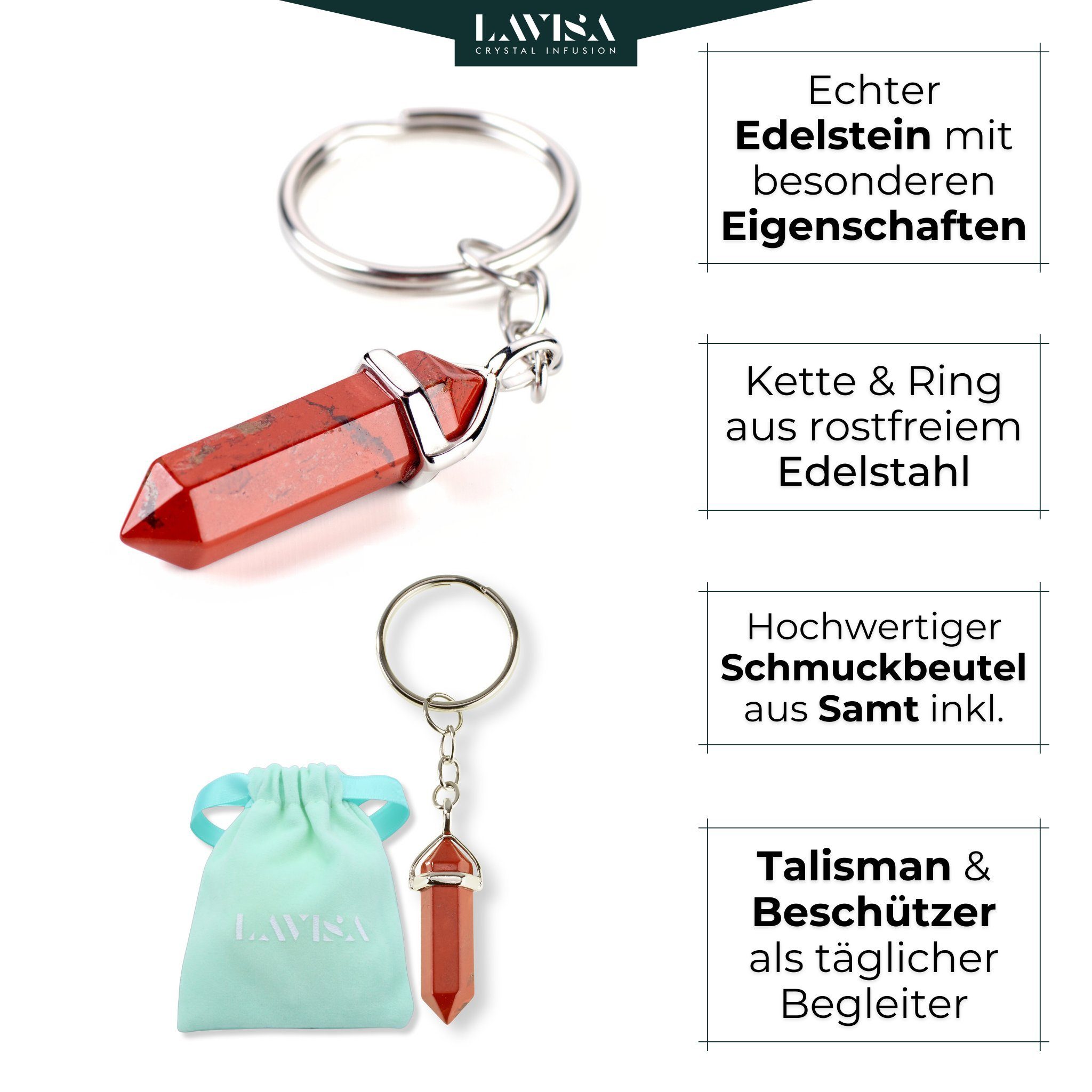LAVISA Anhänger Schlüssel Edelstein - Schlüsselanhänger günstig online kaufen