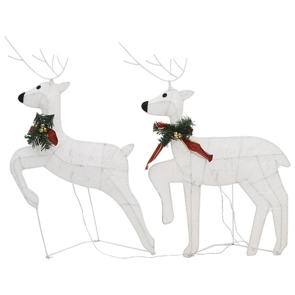 vidaXL Weihnachtsfigur LED-Rentiere 4 Stk. Weiß 80 LEDs (4 St) – Bild 5 von 5