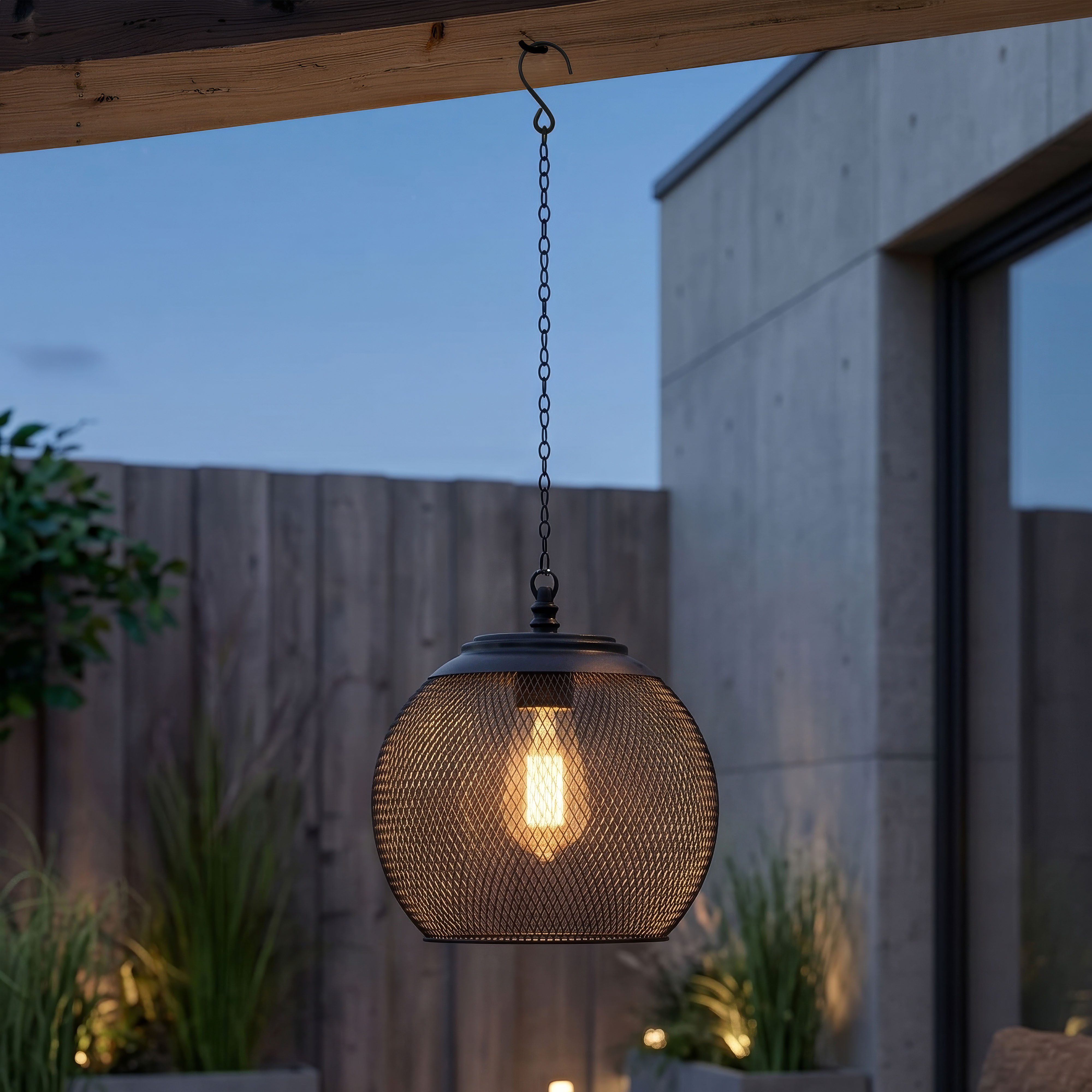 Northpoint LED Gartenleuchte Solar Hängeleuchte mit Dämmerungssensor für außen