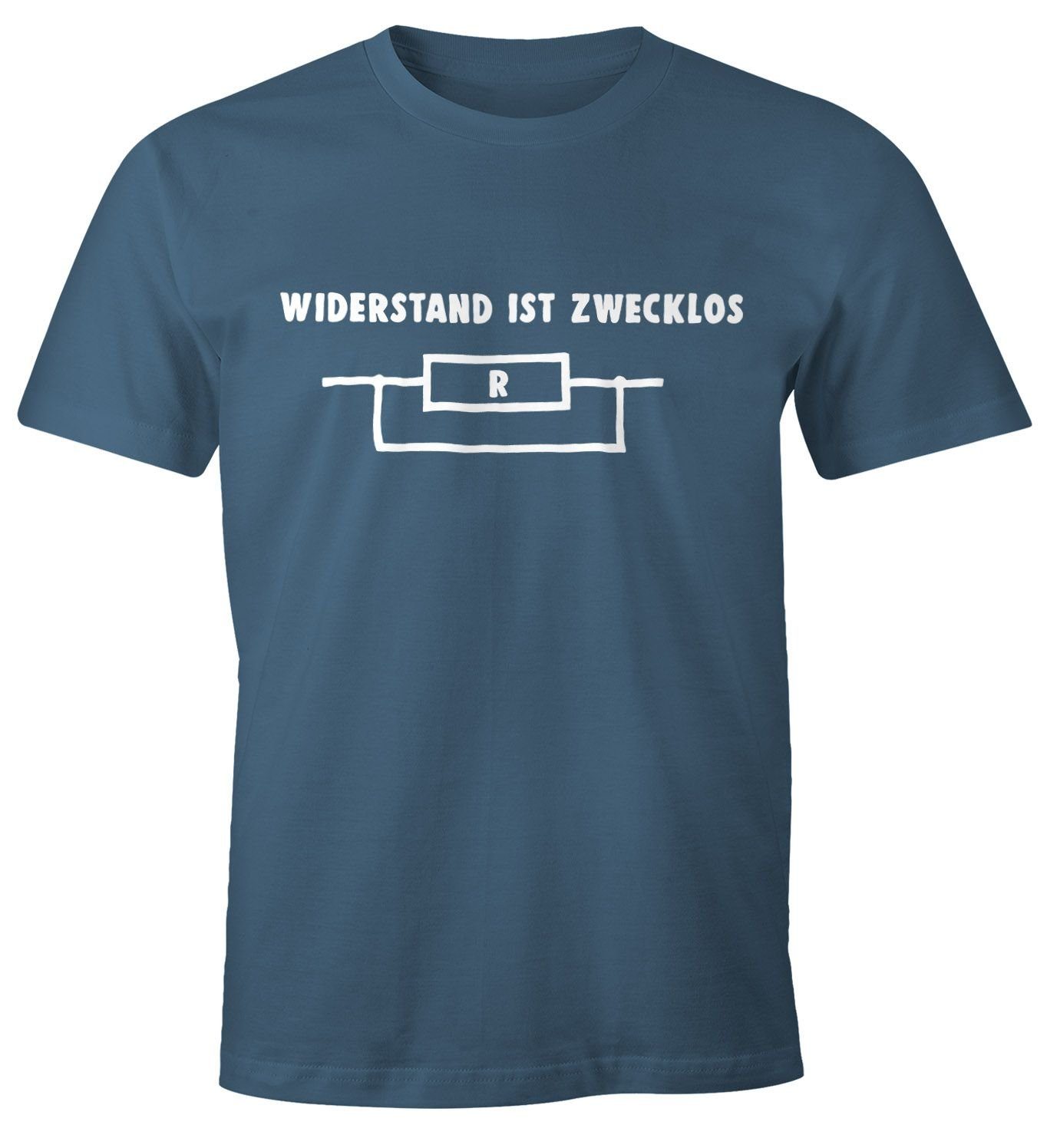 MoonWorks Print-Shirt Widerstand ist zwecklos Shirt günstig online kaufen