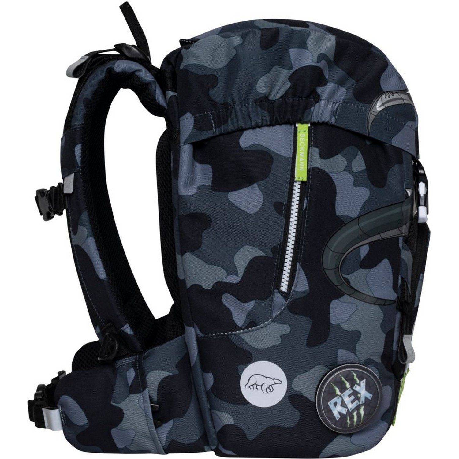 Beckmann Norway Schulranzen Classic 22L Schulrucksack-Set 6-tlg. Camo Rex