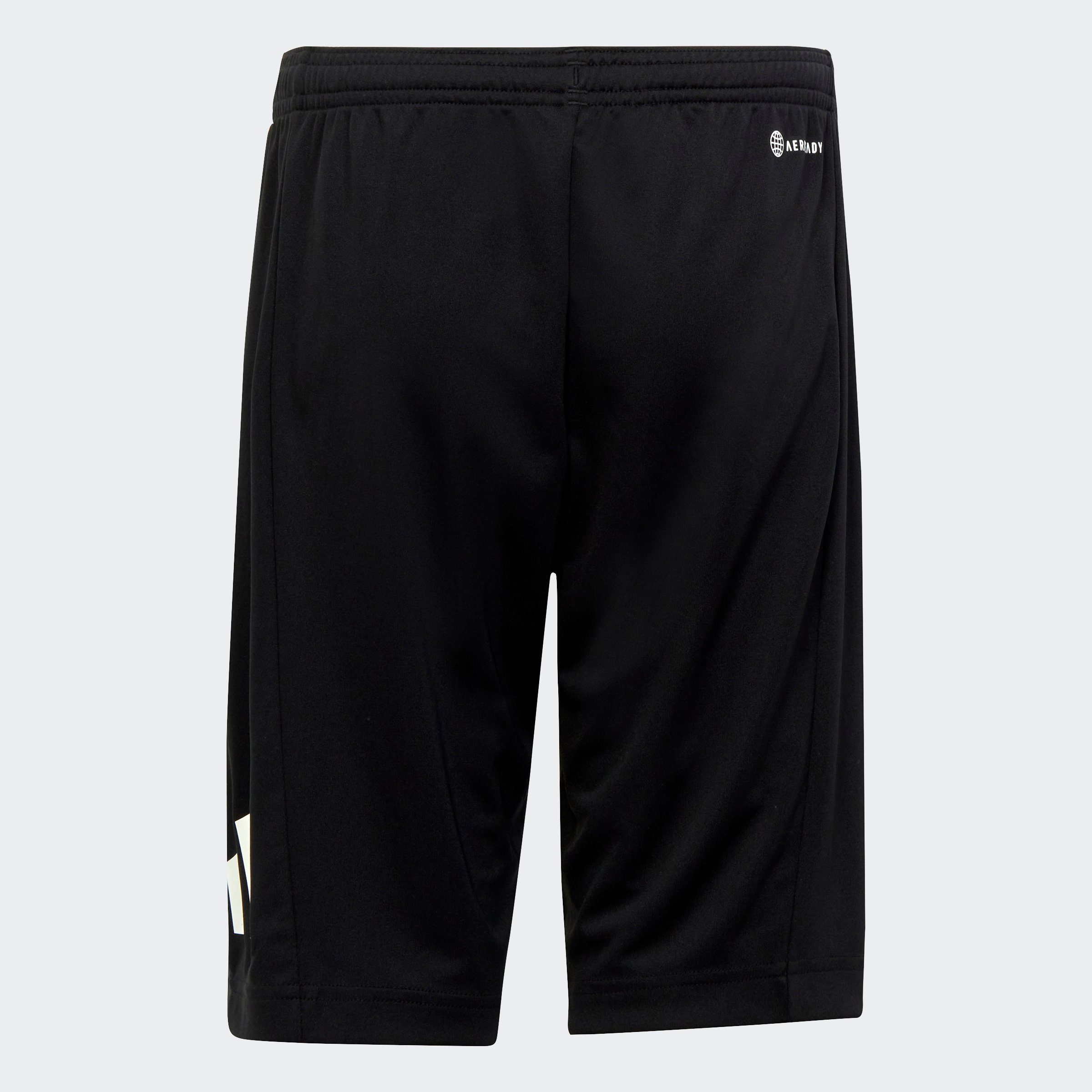 adidas Sportswear Shorts TRAIN Black ESSENTIALS / AEROREADY REGULAR-FIT White LOGO (1-tlg)