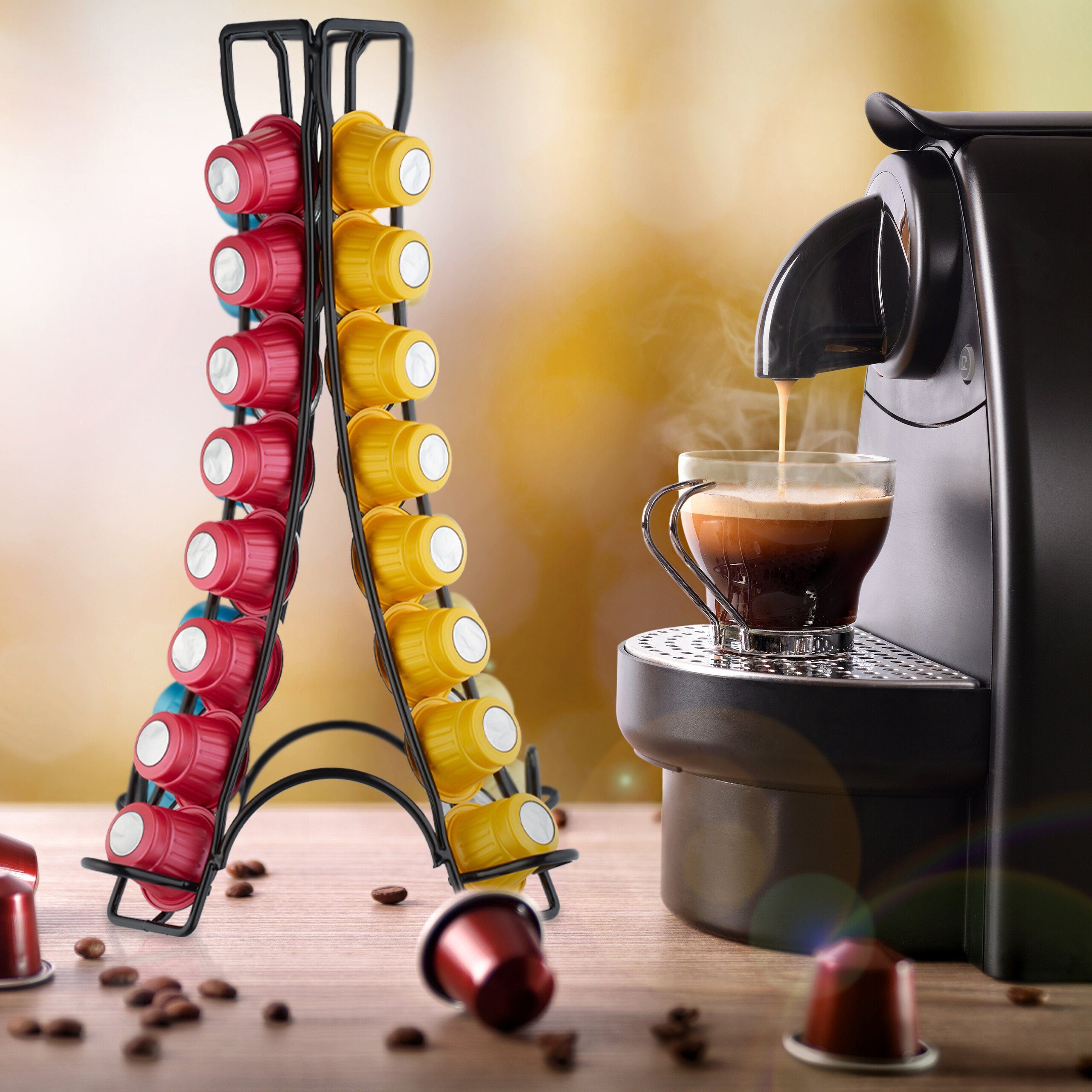 Kapselhalter für relaxdays Nespresso Kapseln Kapselhalter 32