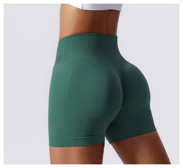 jalleria Yogashorts Yoga-Shorts elastisch hohe Taille Lauf-Fitness-Shorts eng anliegend