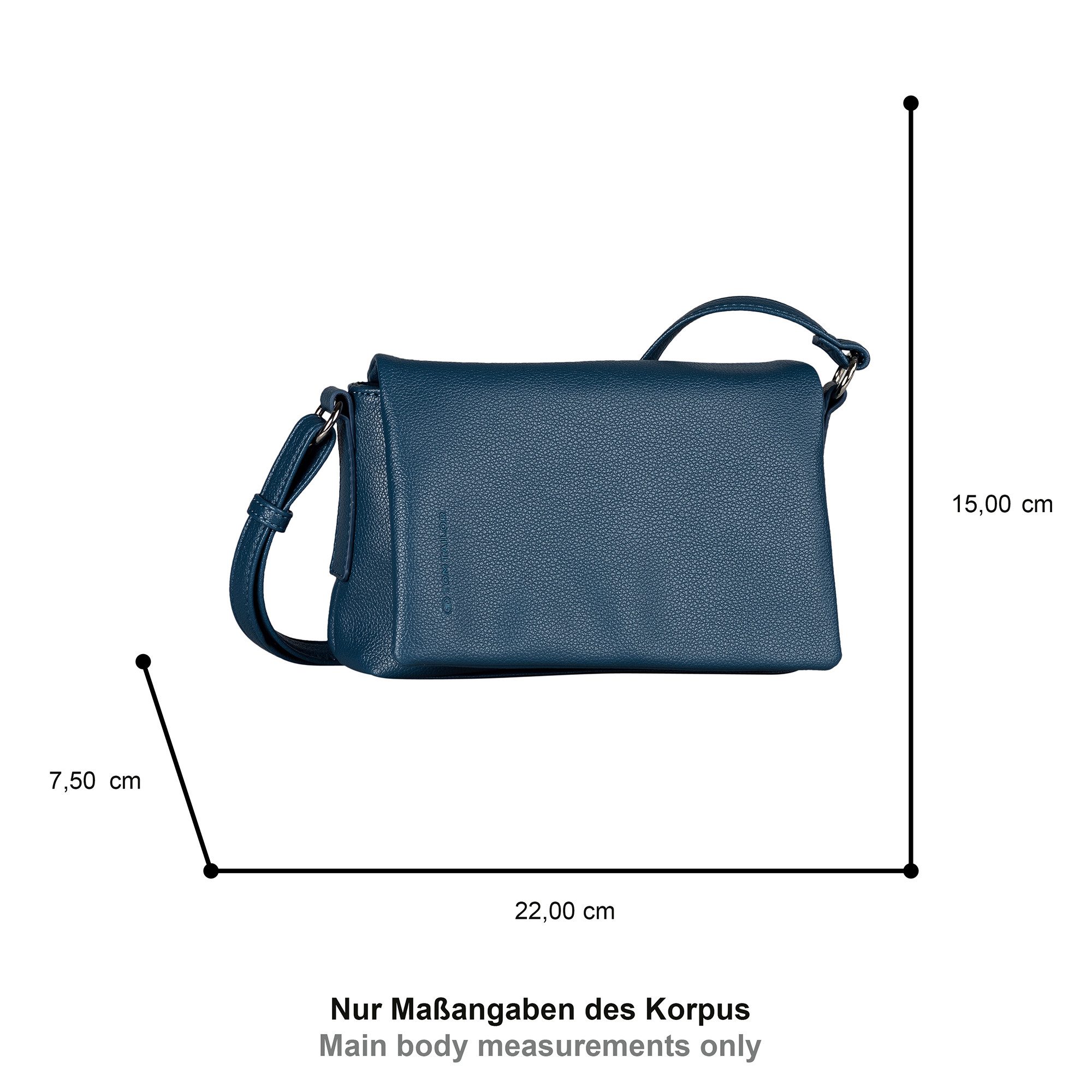 TOM TAILOR Umhängetasche Lissi, besonders weiches Material lässig fallend mit trapzförmigen Schnitt