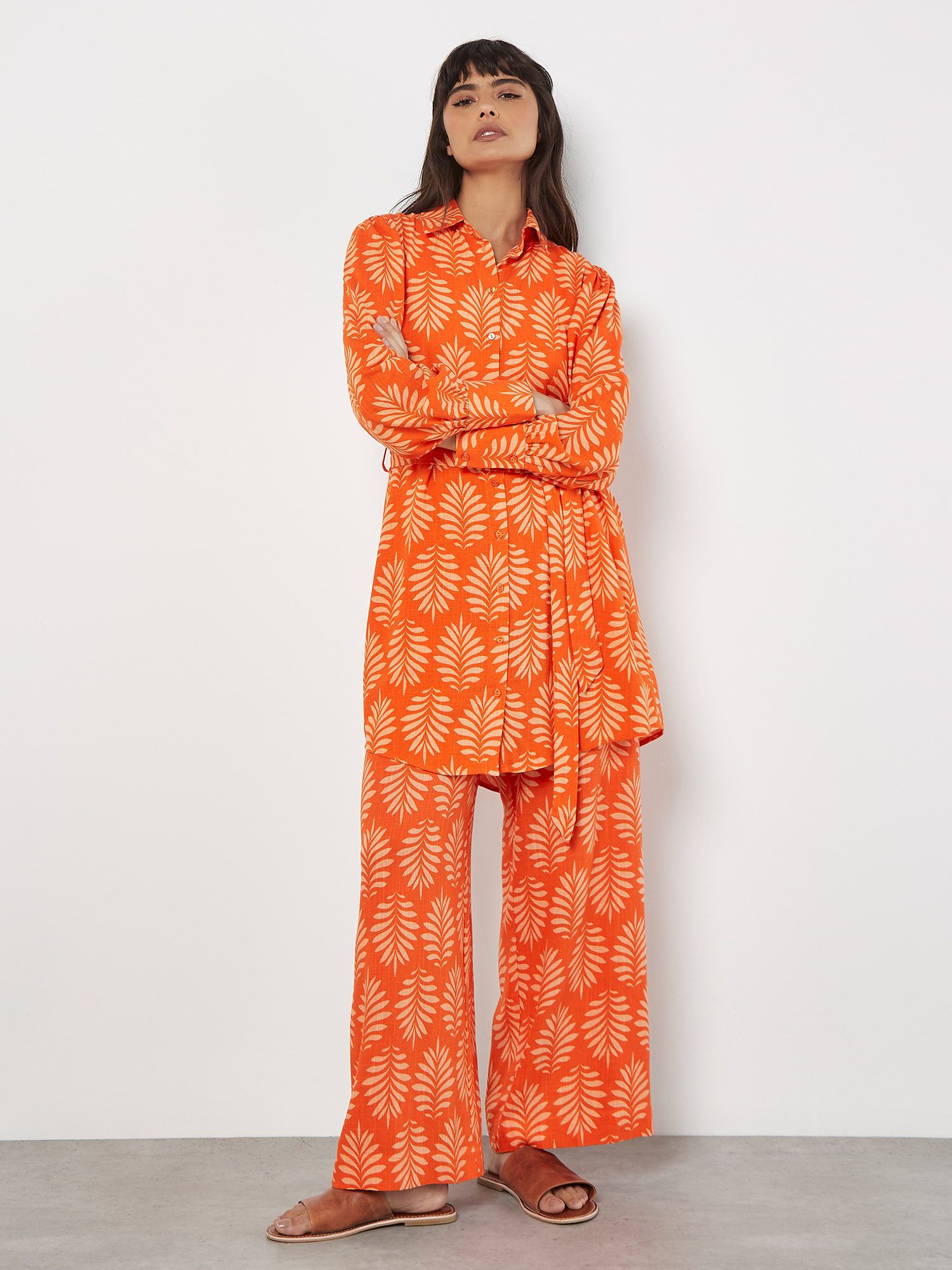 Apricot Druckkleid Geo Leaf Shirt Minikleid, günstig online kaufen