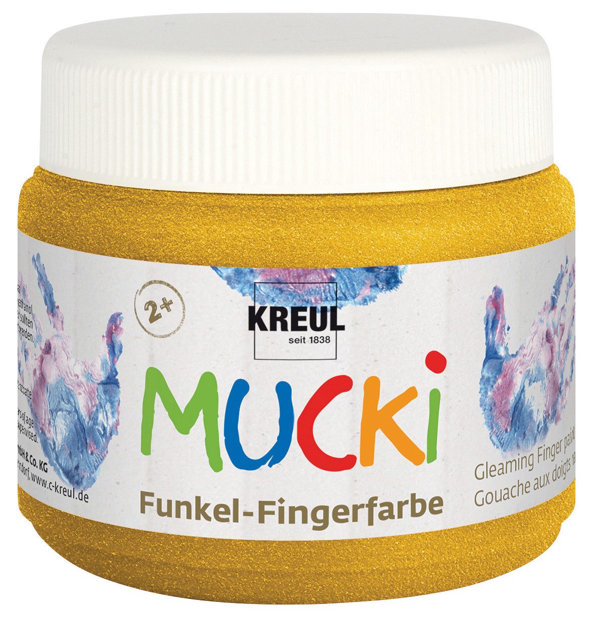 Kreul Fingerfarbe MUCKI Funkel-Fingerfarbe, 150 ml