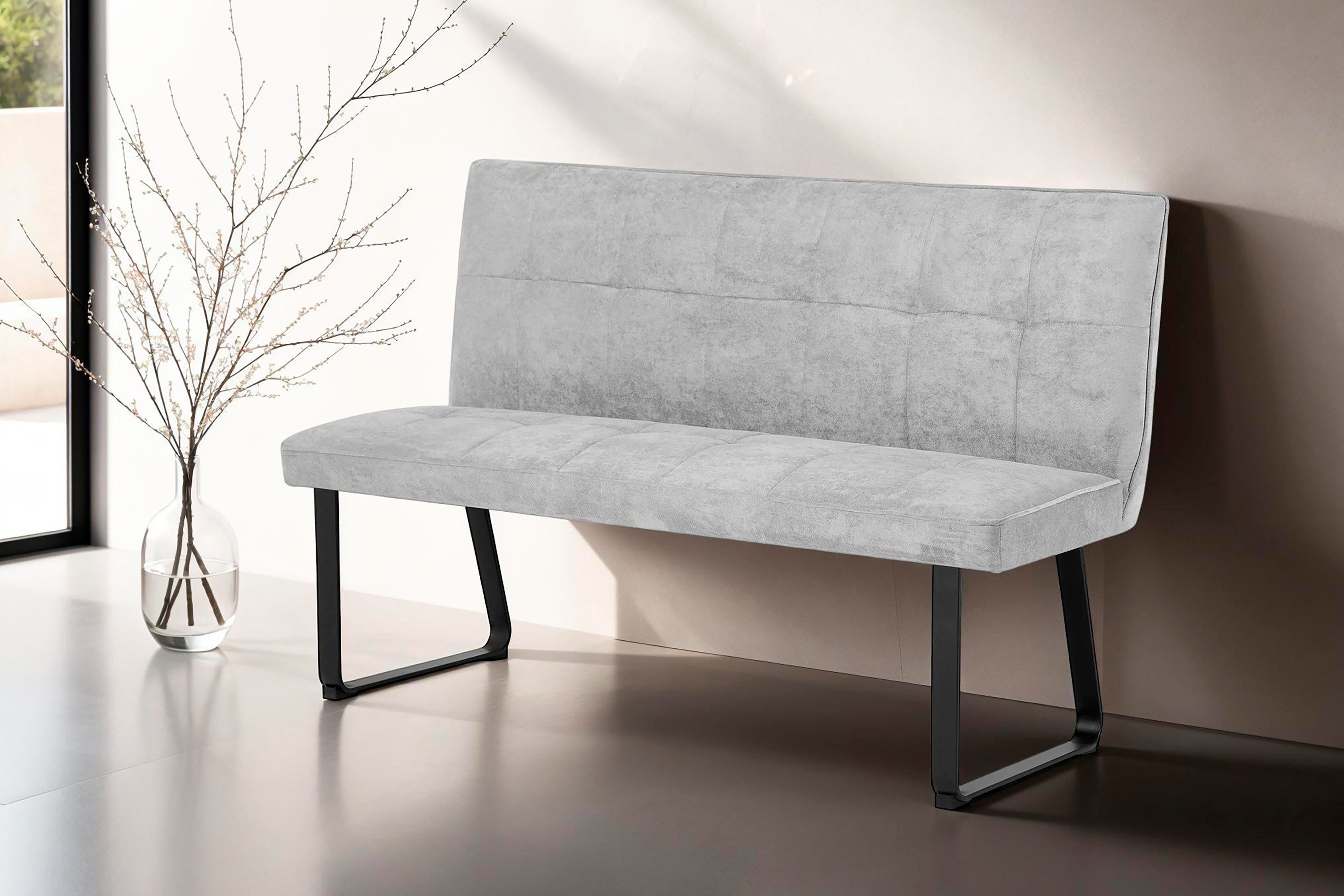 by Living Sitzbank  Talea ¦ grau ¦ Maße (cm): B: 140 H: 92 Bänke > Einzelbä günstig online kaufen