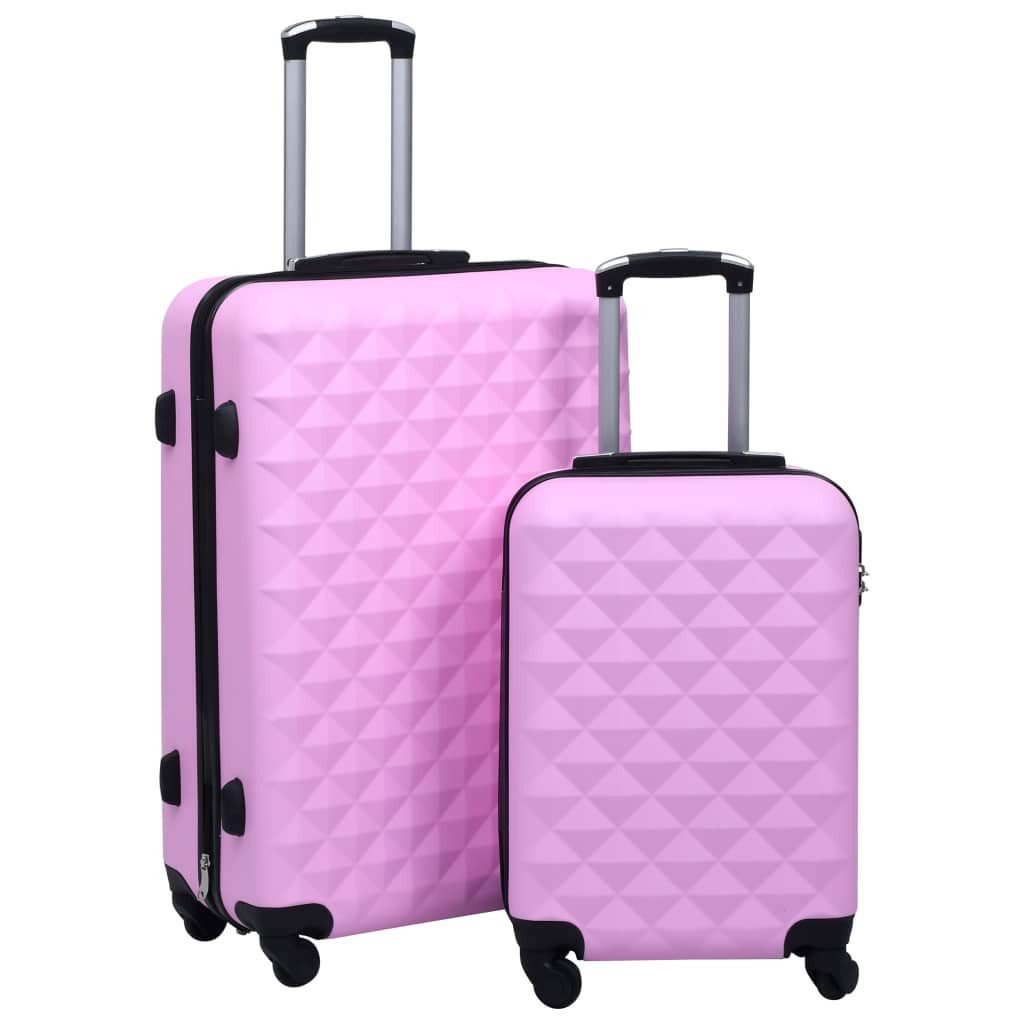 vidaXL Trolleyset Hartschalen-Trolley-Set 2 Stk. Rosa ABS, (1 tlg)