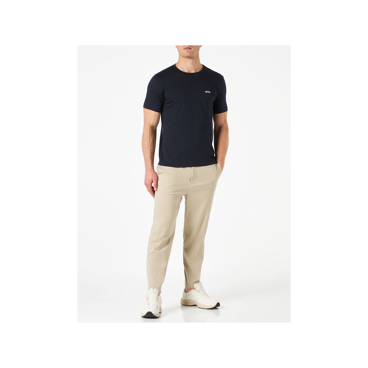 HUGO fit dunkel-blau BOSS (1-tlg) regular (300) T-Shirt marine