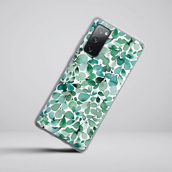 DeinDesign Handyhülle Pastell Wasserfarbe Blätter Watercolor Pattern Leaffy Leaves Samsung Galaxy S20 FE 5G Silikon Hülle Bumper Case Handy Schutzhülle