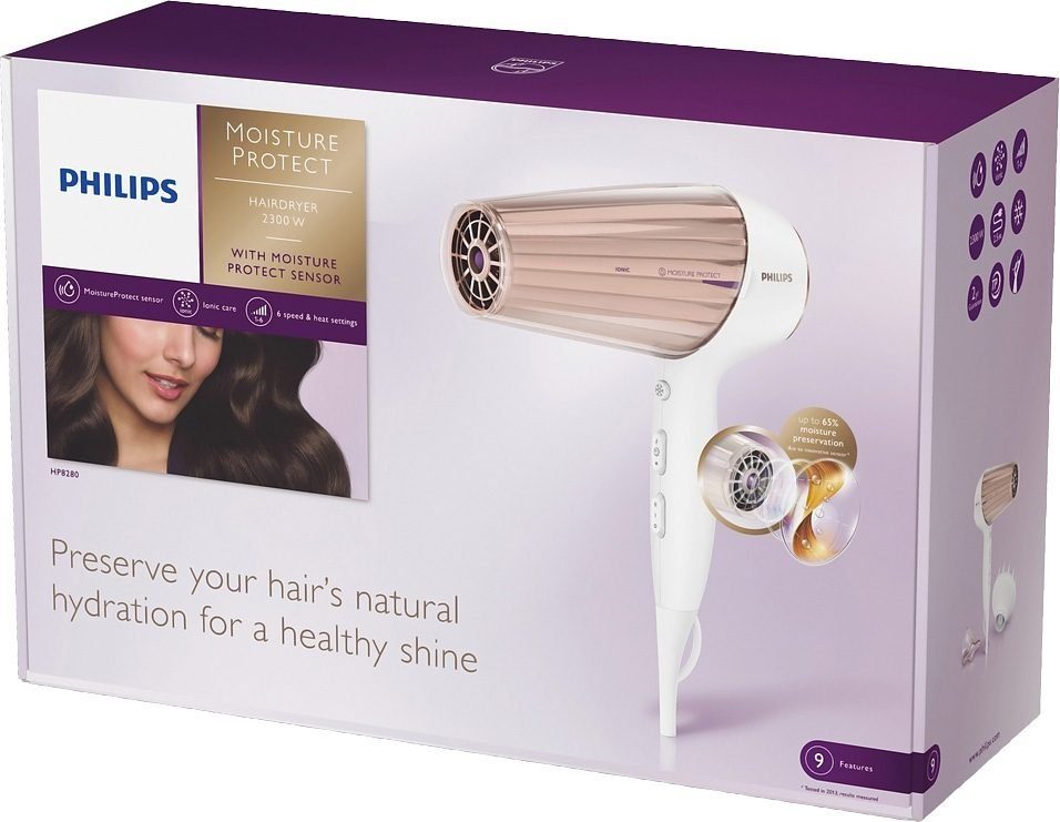 Philips Haartrockner HP8280/00 MoistureProtect, 2300 Ionenfunktion W