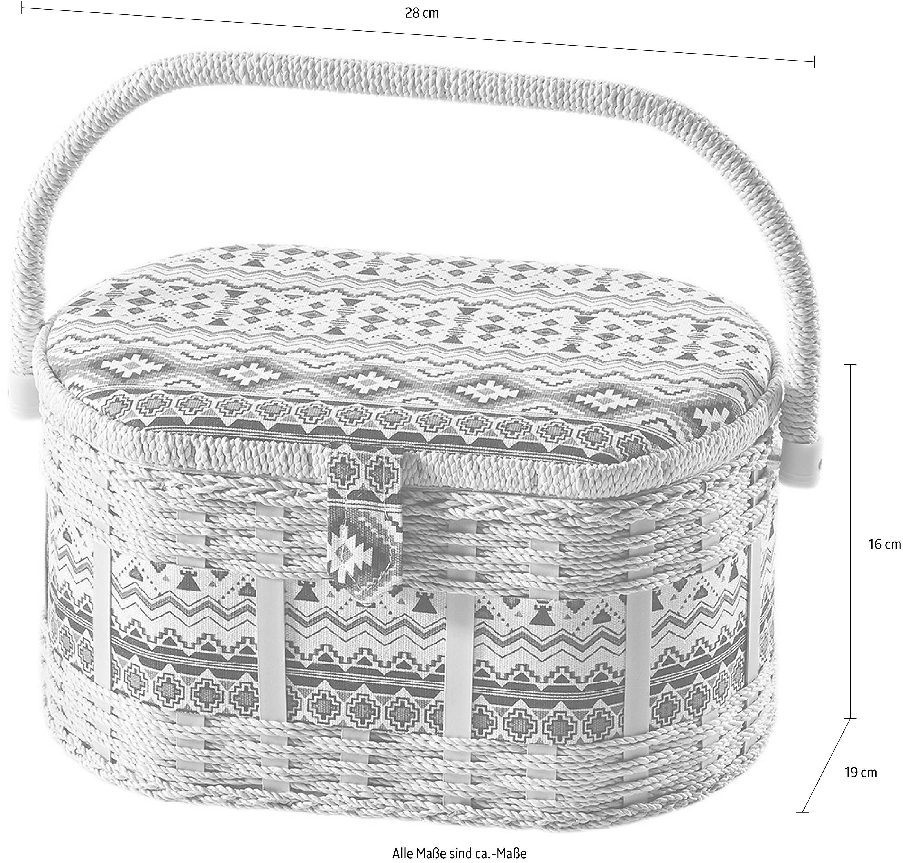 locker Nähkästchen, oval, aus Kunststoff und günstig online kaufen