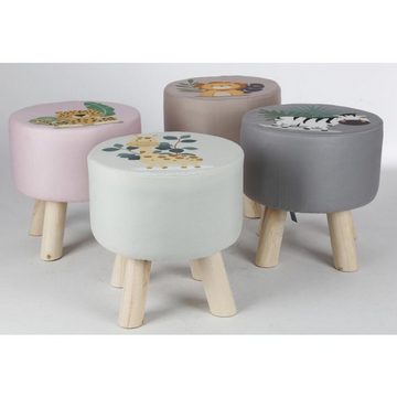 BURI Sitzhocker 4x Hocker Tierdesign Sitztonnen Fuß Dekoration Box Gäste Ablage Stuhl