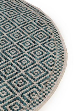 Outdoorteppich Cleo, benuta, rund, Höhe: 5 mm, Kunstfaser, Berber, Ethno-Style, Wohnzimmer