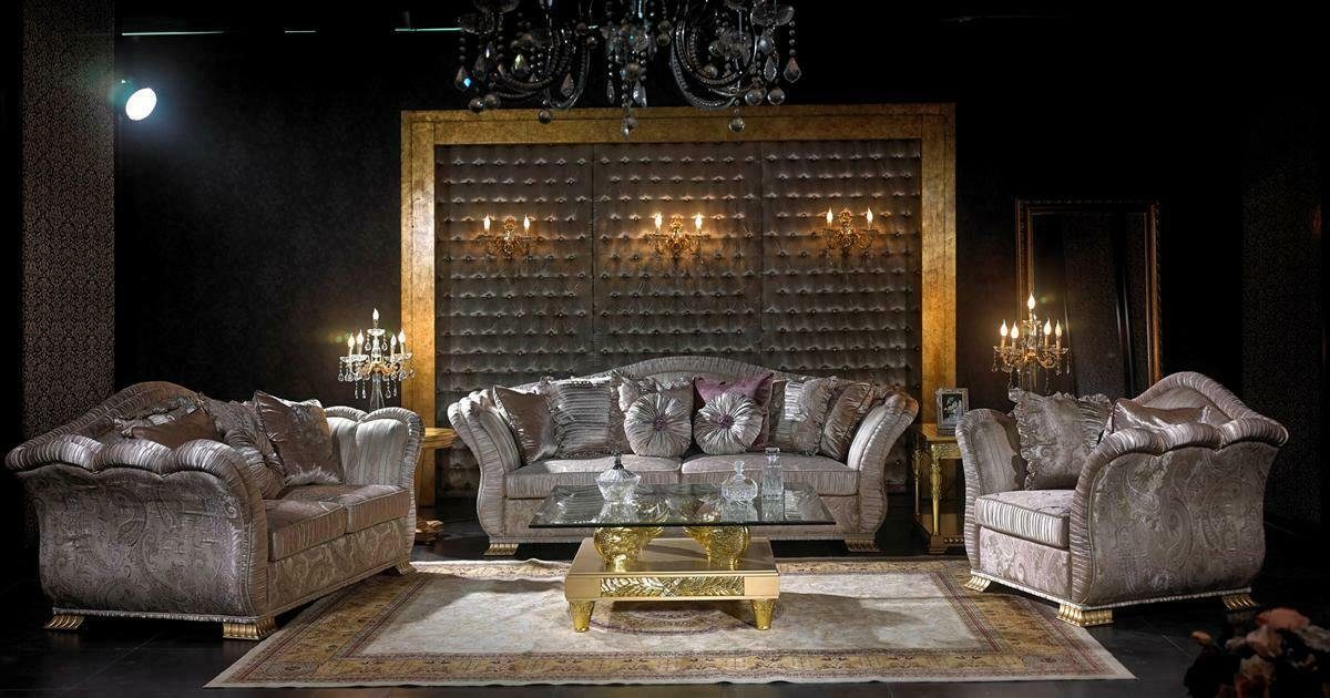 JVmoebel Sofa, Stil Antik Barock Rokoko Klassische Couch Sofa 3+2+1 Sofagarnitur