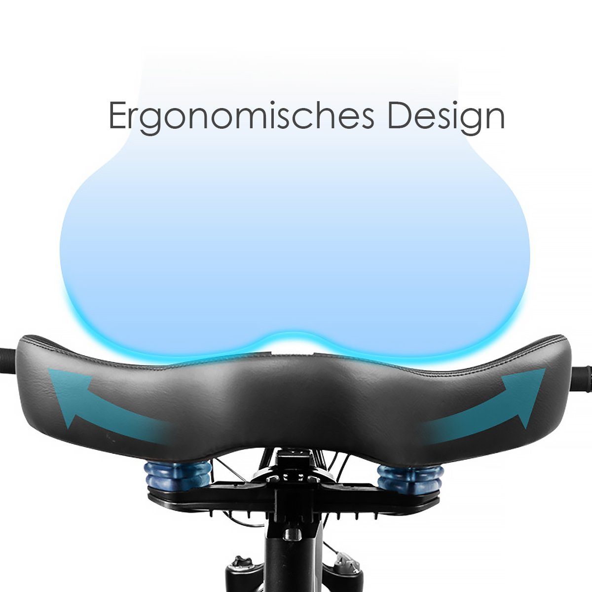 und extra Fahrradsattel mit MidGard O-Zone mit atmungsaktiv gepolsterten (1-tlg) breiten Fahrradsitz
