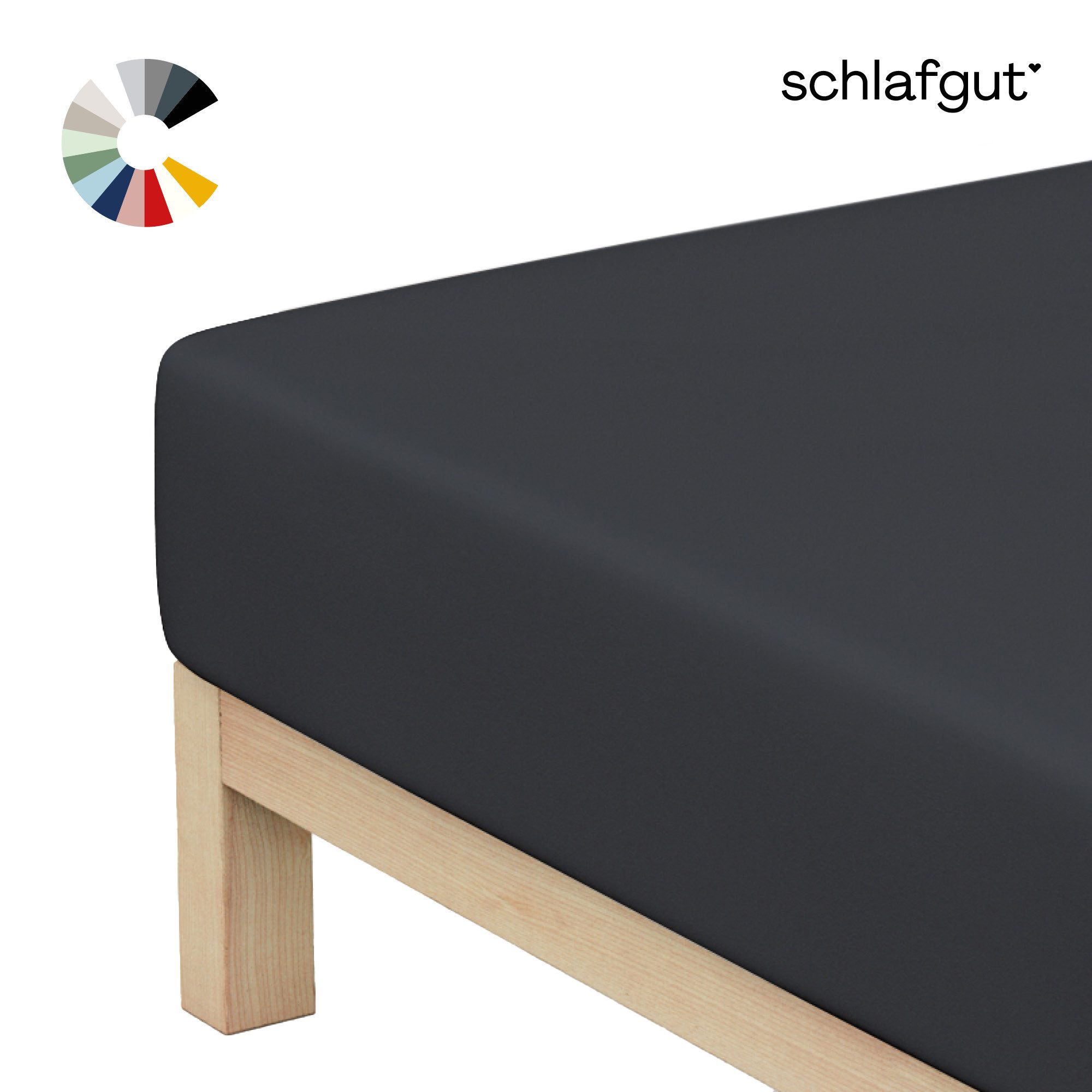 Schlafgut Spannbettlaken Basic Cotton Spannbettlaken, Jersey, Gummizug: run günstig online kaufen