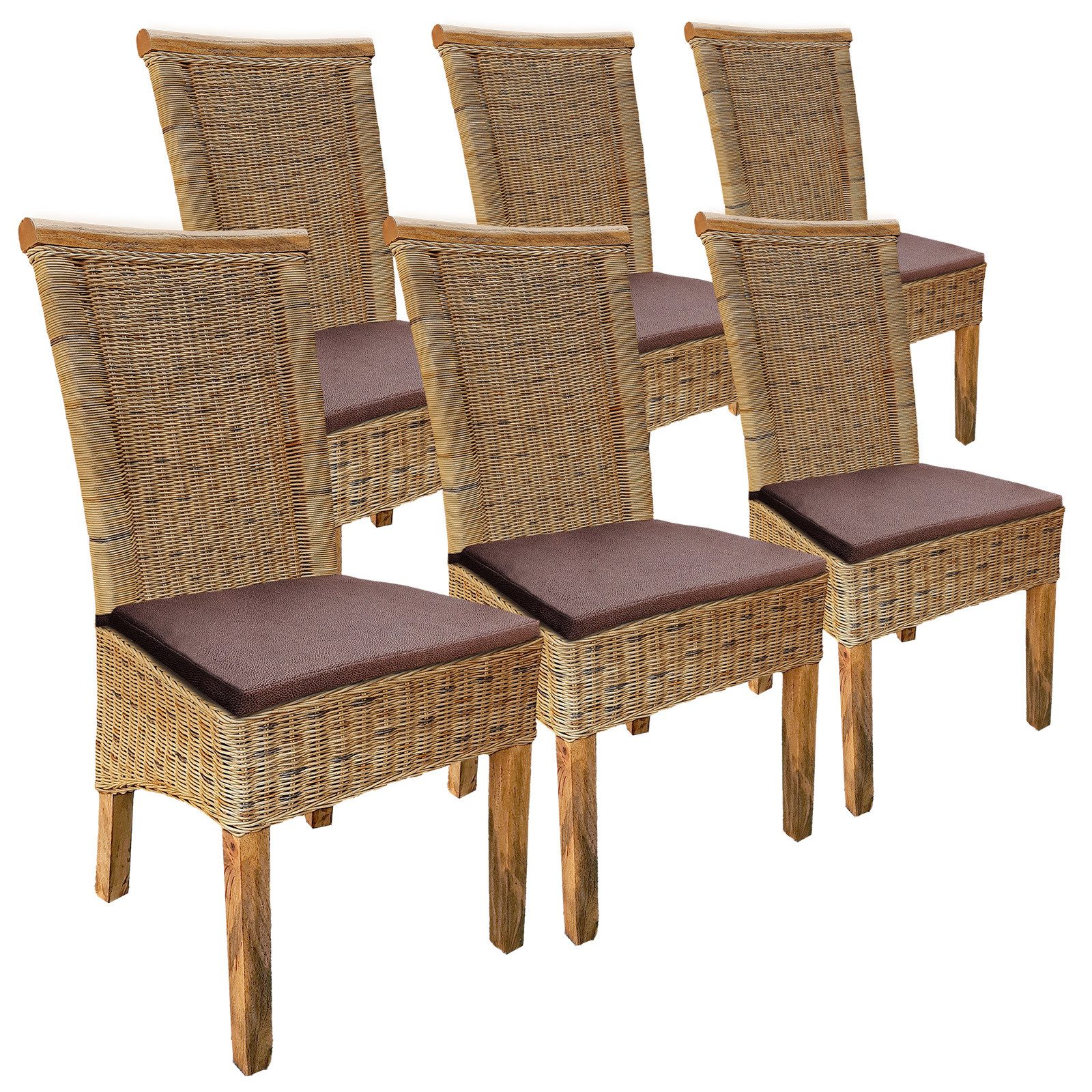 Amagohome Rattanstuhl Rattanstuhl Esszimmerstühle tabacco Perth günstig online kaufen