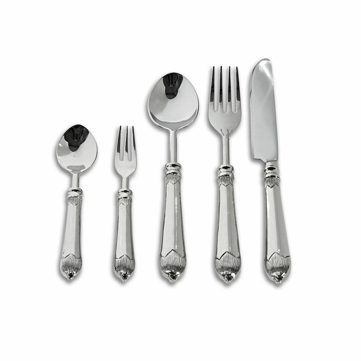 Mirabeau Besteck-Set Besteck Gasharba silber, Edelstahl, Griff: Messing