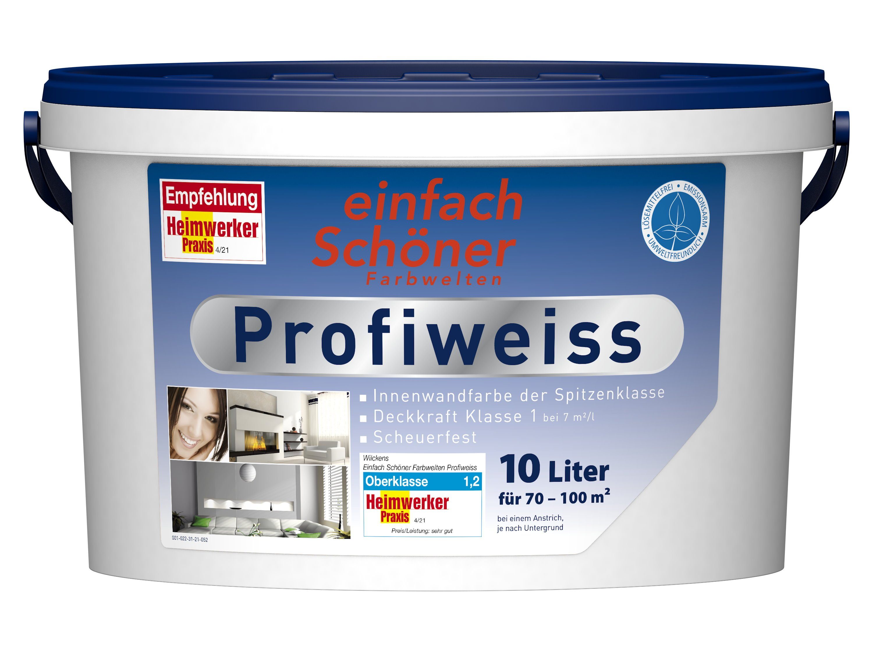 einfach Schöner Farbwelten Wandfarbe, eS-Profiweiss Weiß 10 L
