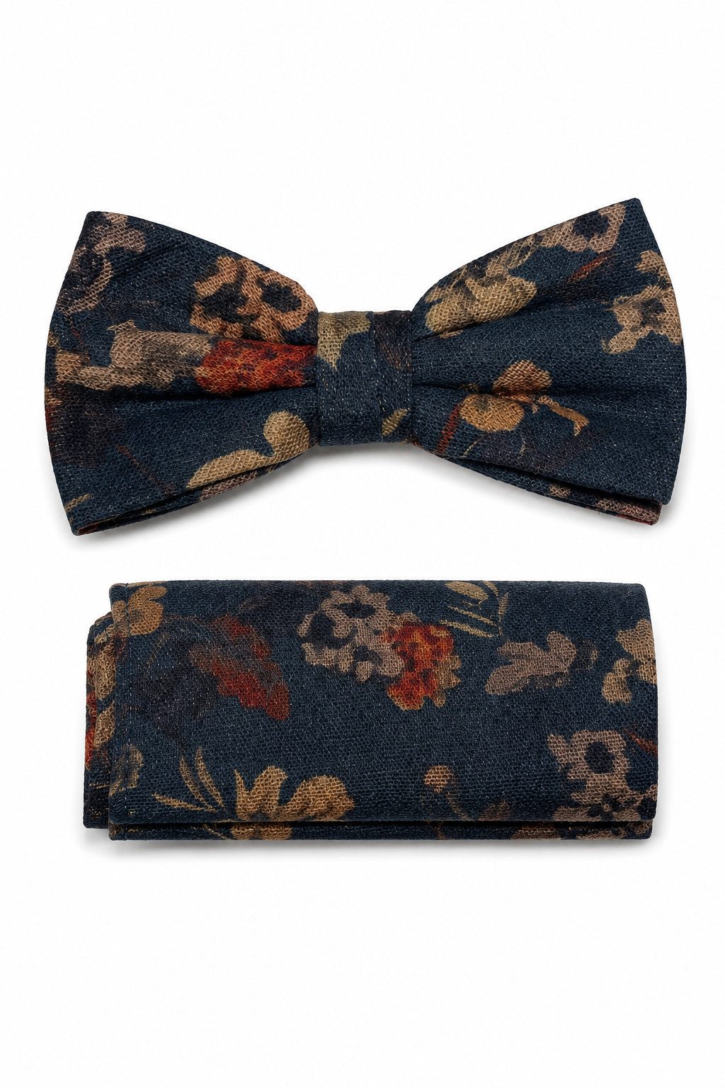 Prince Bowtie Fliege - Set Fliege Einstecktuch - edle Fliege mit floralem Muster